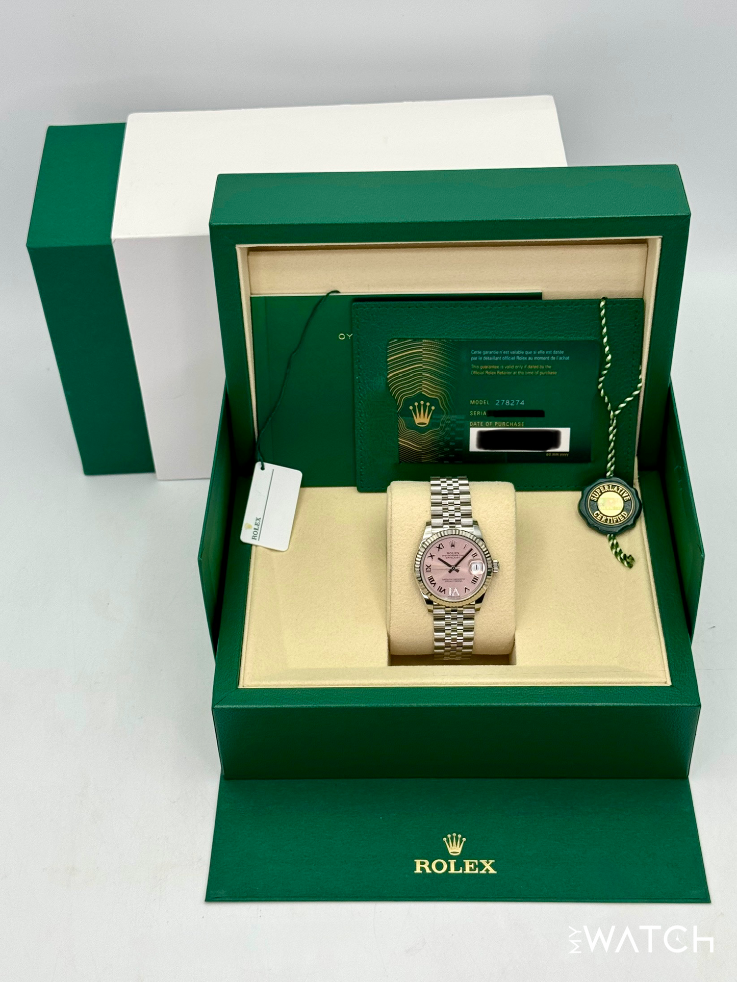 NEW 2025 Rolex Datejust 31mm 278274 Stainless Steel Jubilee Pink Dial