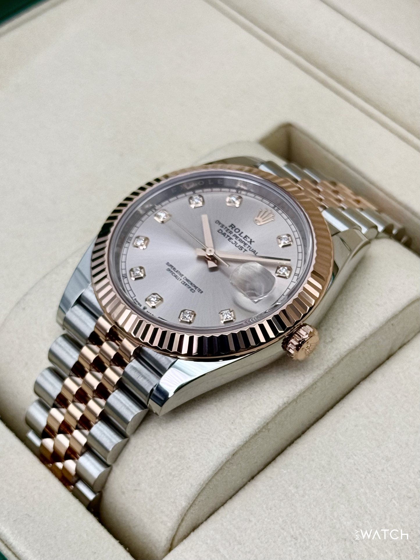 2025 Rolex Datejust 41mm 126331 Two-Tone Jubilee Sundust Diamond Dial - MyWatchLLC