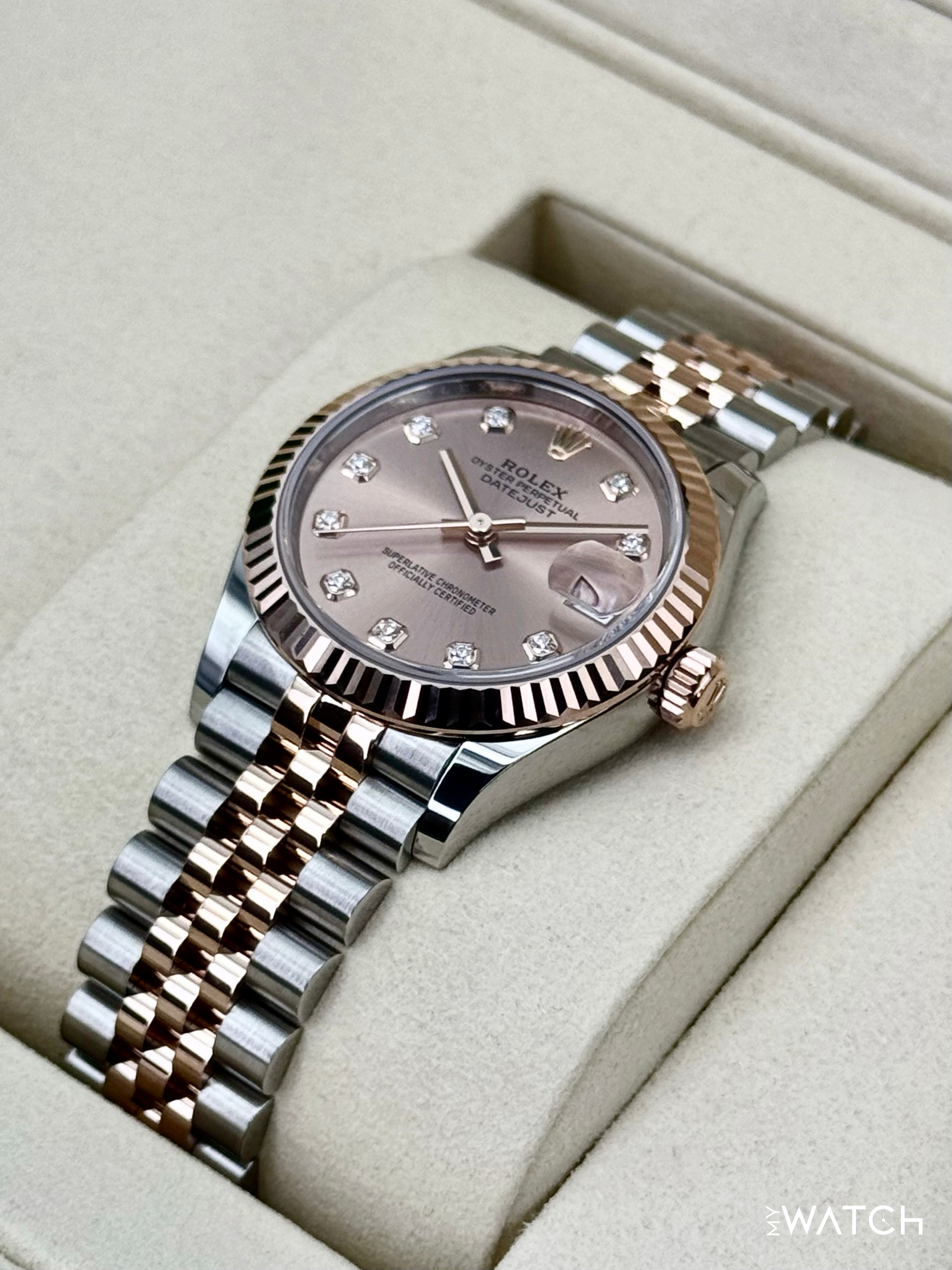 NEW 2026 Rolex Ladies Datejust 31mm 278271 Two-Tone Jubilee Pink Diamond Dial - MyWatchLLC