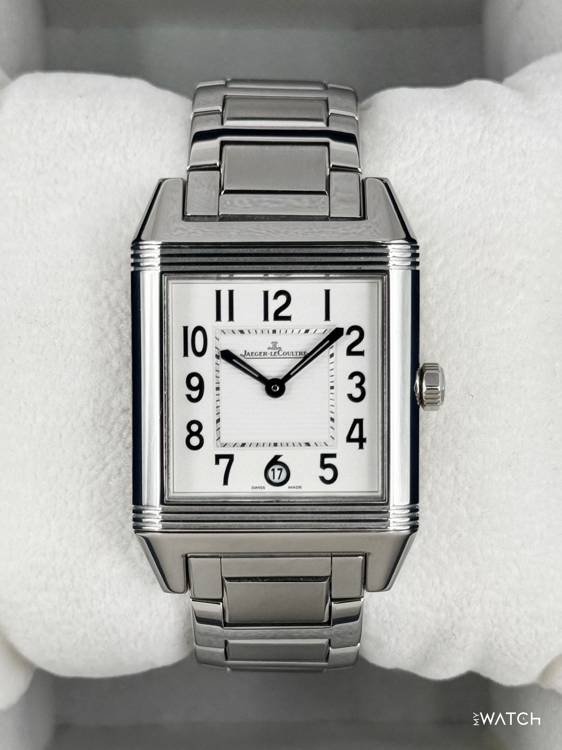 2026 Jaeger-Coultre Reverso Squadra 29mm 234.8.66 Stainless Steel White Dial - MyWatchLLC