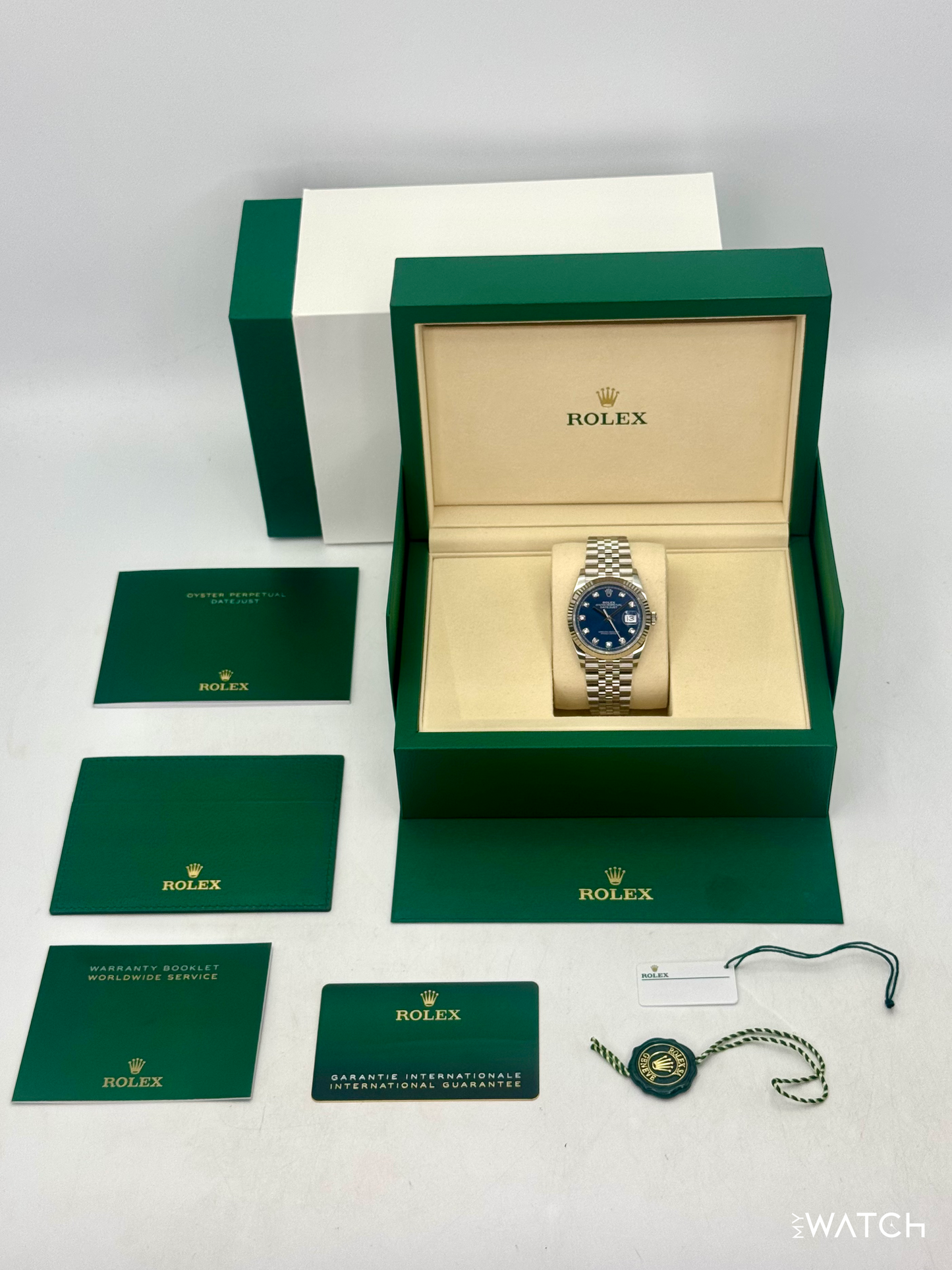 NEW 2026 Rolex Datejust 36mm 126234 Stainless Steel Jubilee Blue Diamond Dial - MyWatchLLC