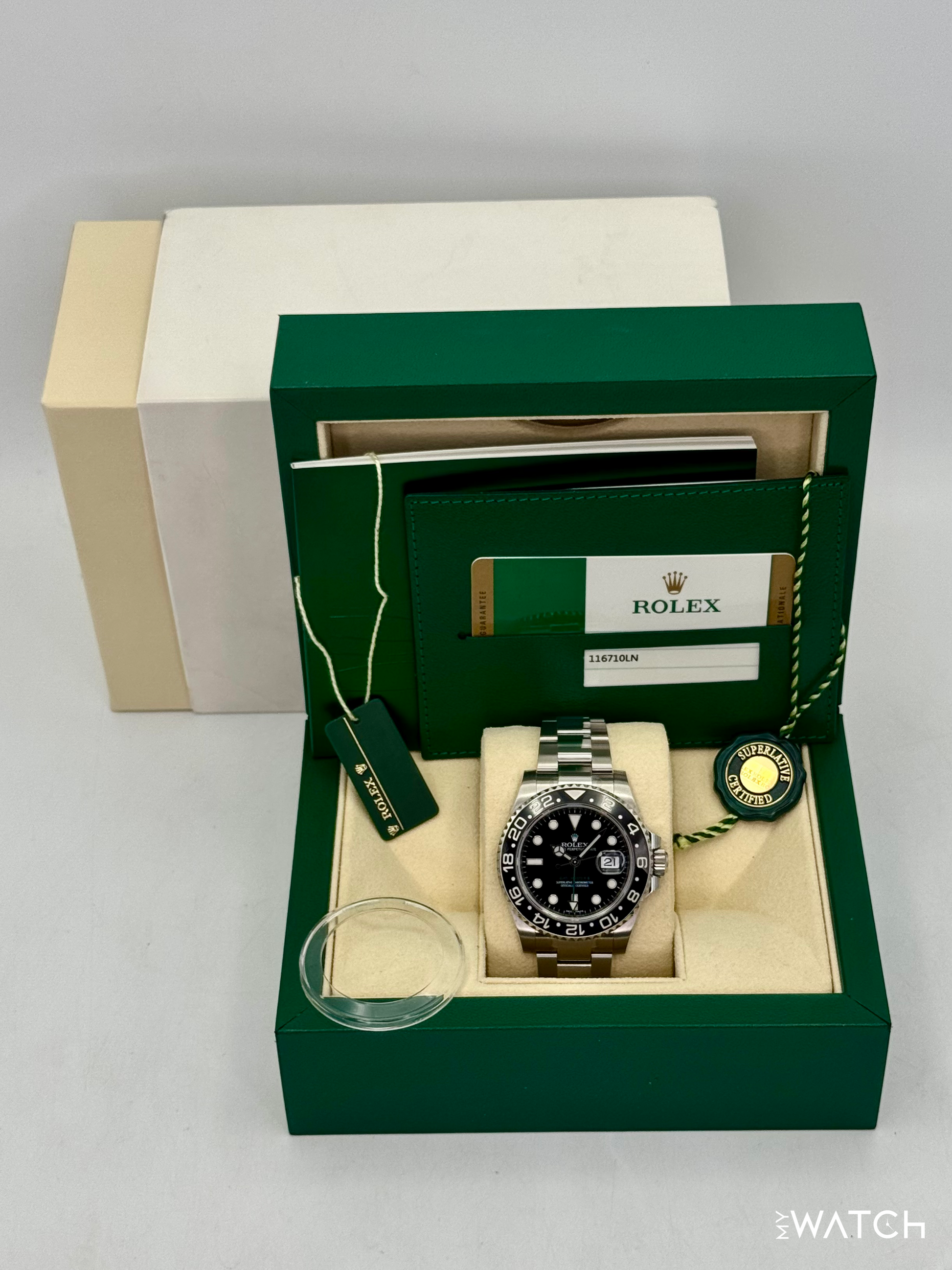 2015 Rolex GMT-Master II 40mm 116710LN Stainless Steel Black Dial - MyWatchLLC
