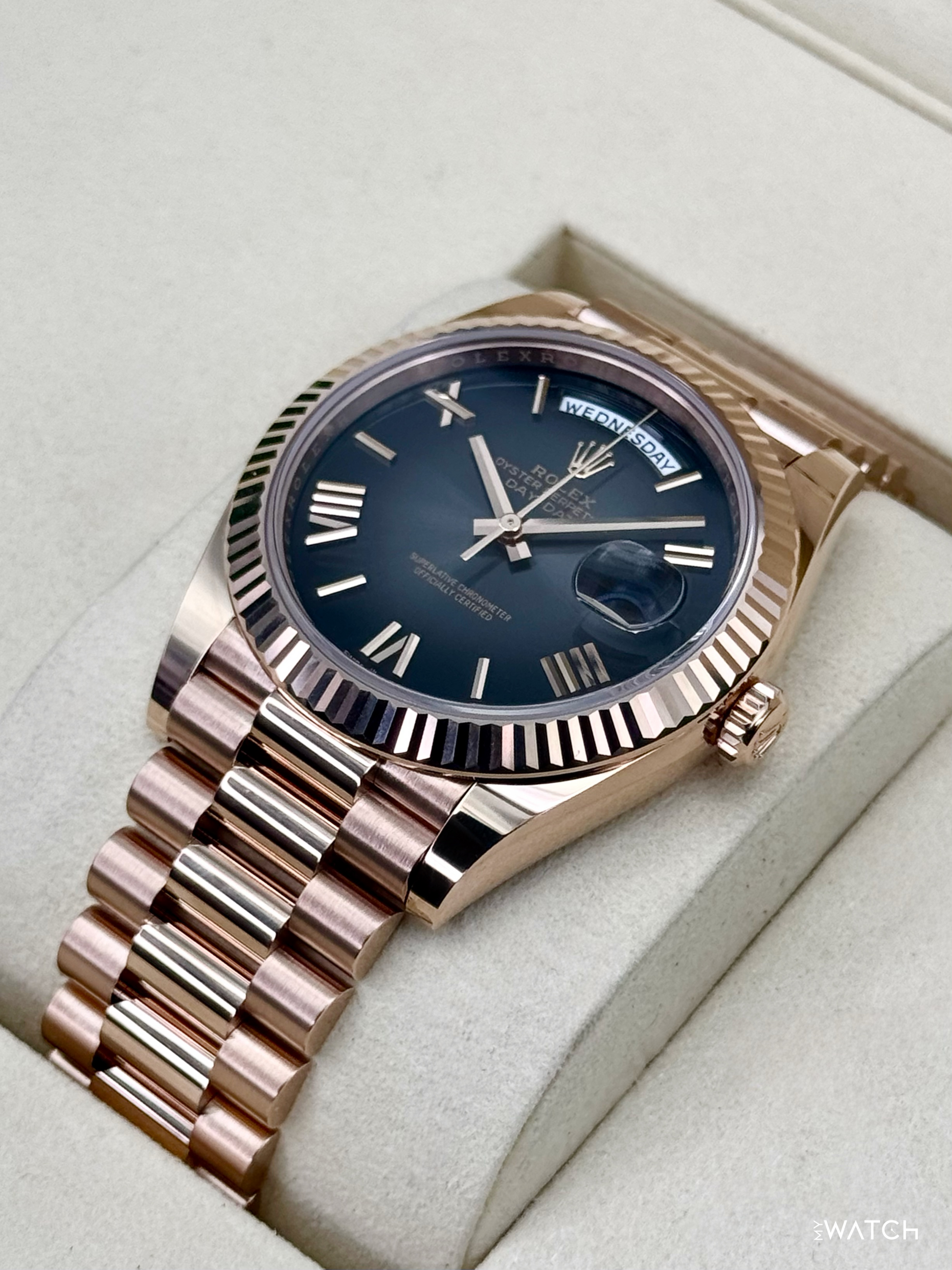 NEW 2026 Rolex Day-Date 40mm 228235 Presidential Slate Ombre Dial - MyWatchLLC