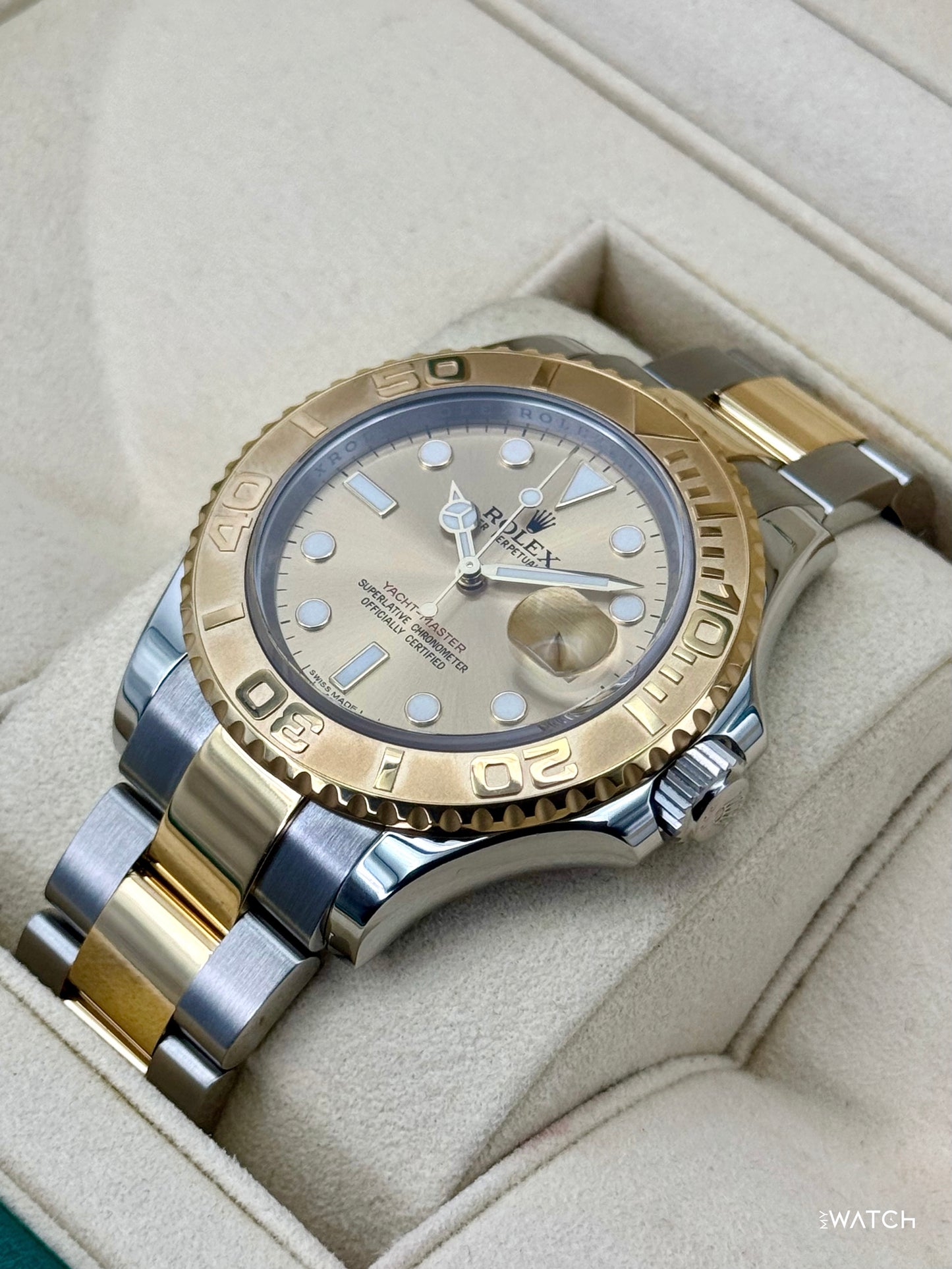 Rolex Yacht-Master 40mm 16623 Two-Tone Champagne Dial - MyWatchLLC