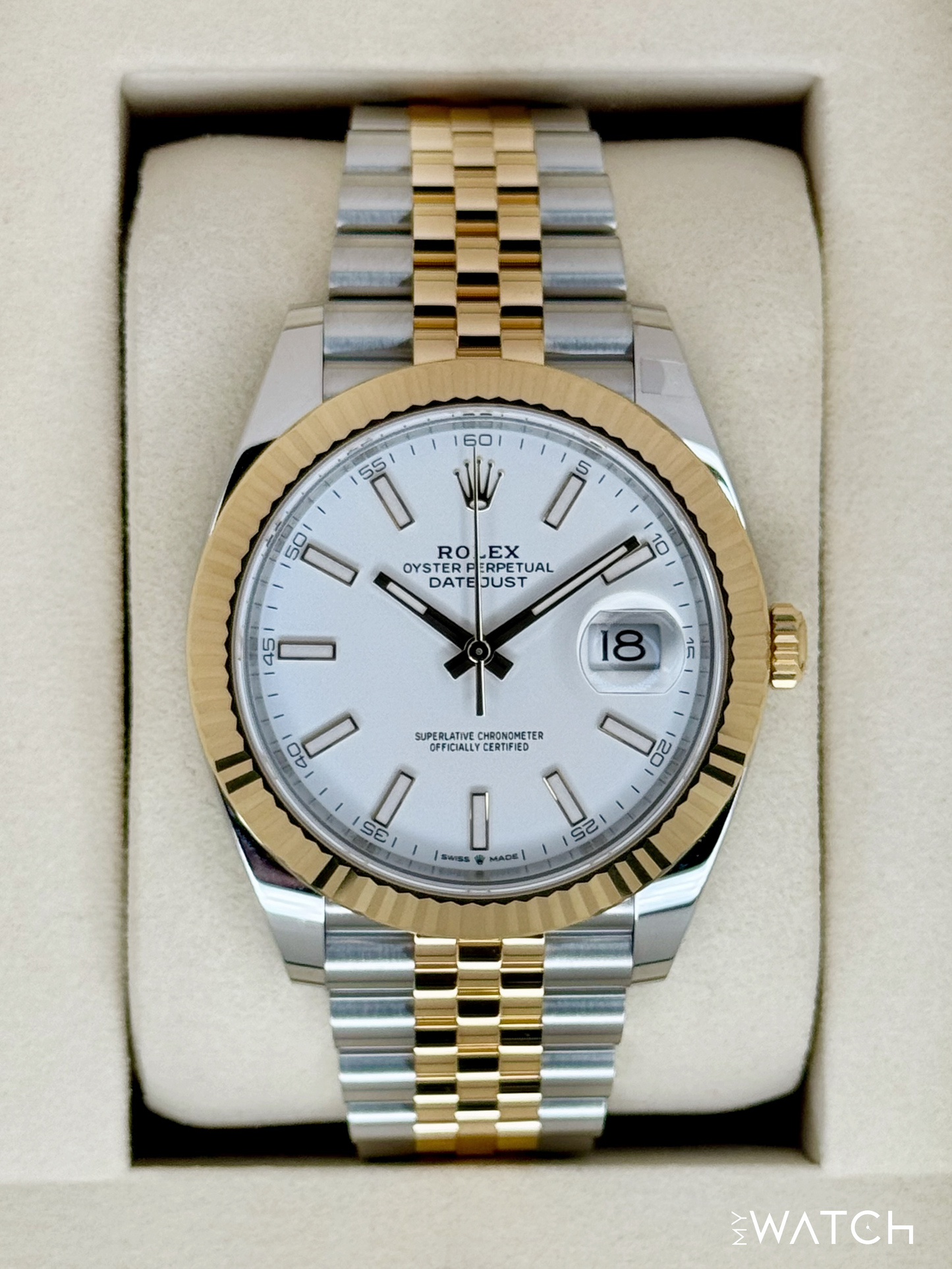 NEW 2025 Rolex Datejust 41mm 126333 Two-Tone Jubilee White Dial