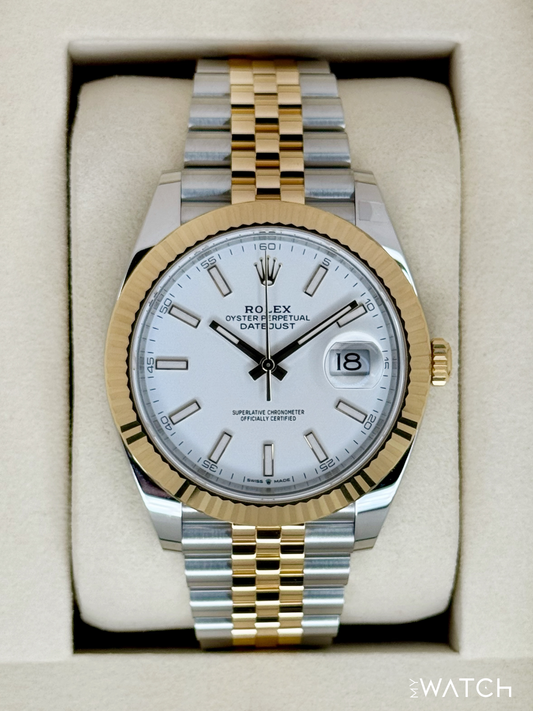 NEW 2025 Rolex Datejust 41mm 126333 Two-Tone Jubilee White Dial