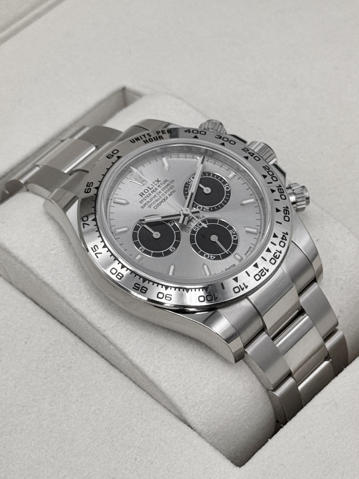2026 Rolex Daytona 40mm 126509 White Gold Silver Ghost Dial