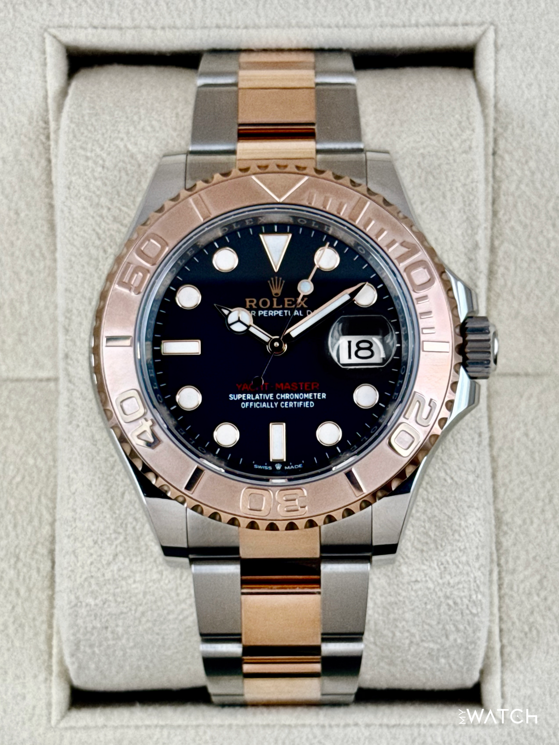 2021 Rolex Yacht-Master 40mm 126621 Two-Tone Black Dial