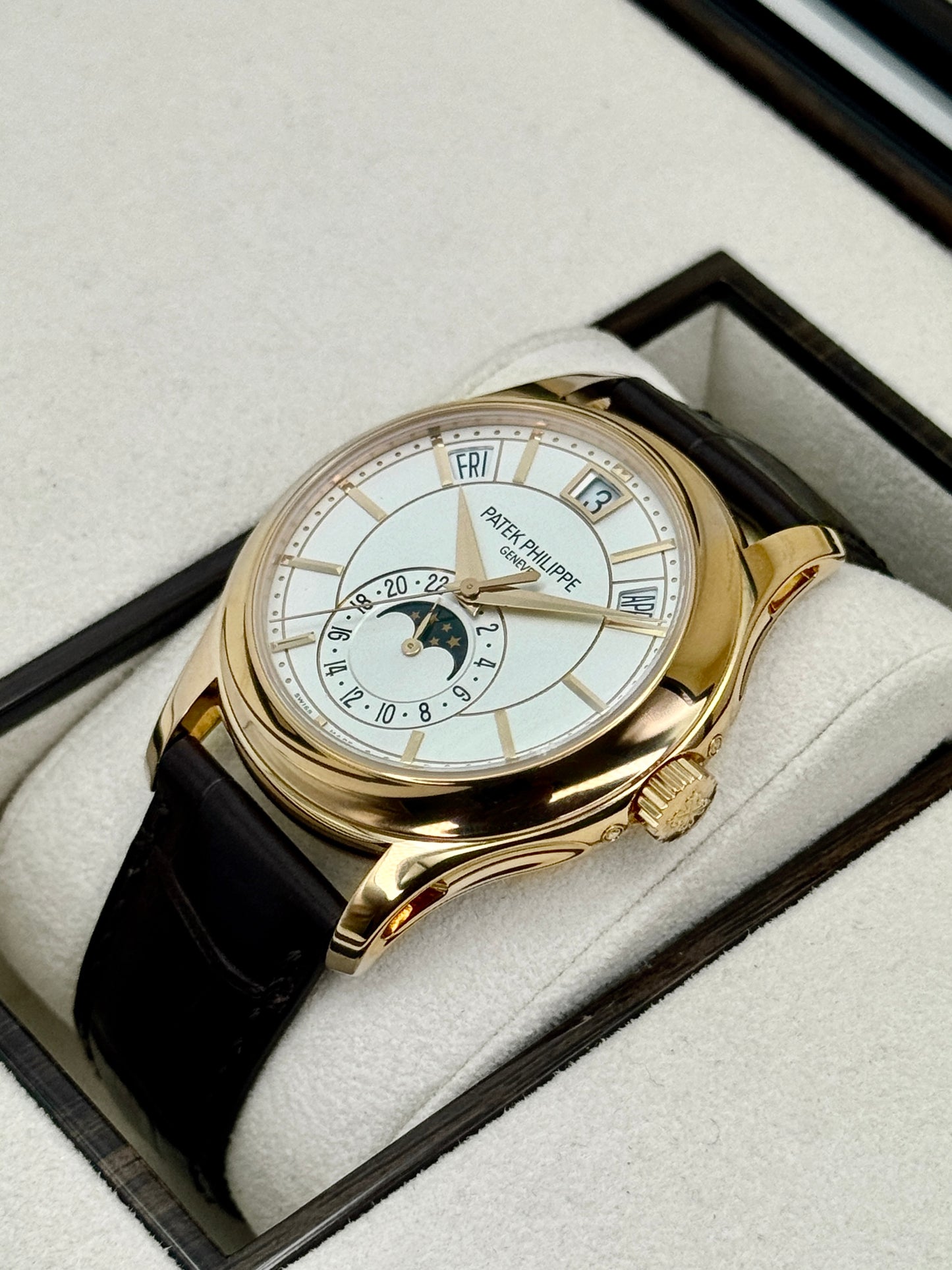 2019 Patek Philippe Annual Calendar 40mm 5205R Rose Gold White Dial