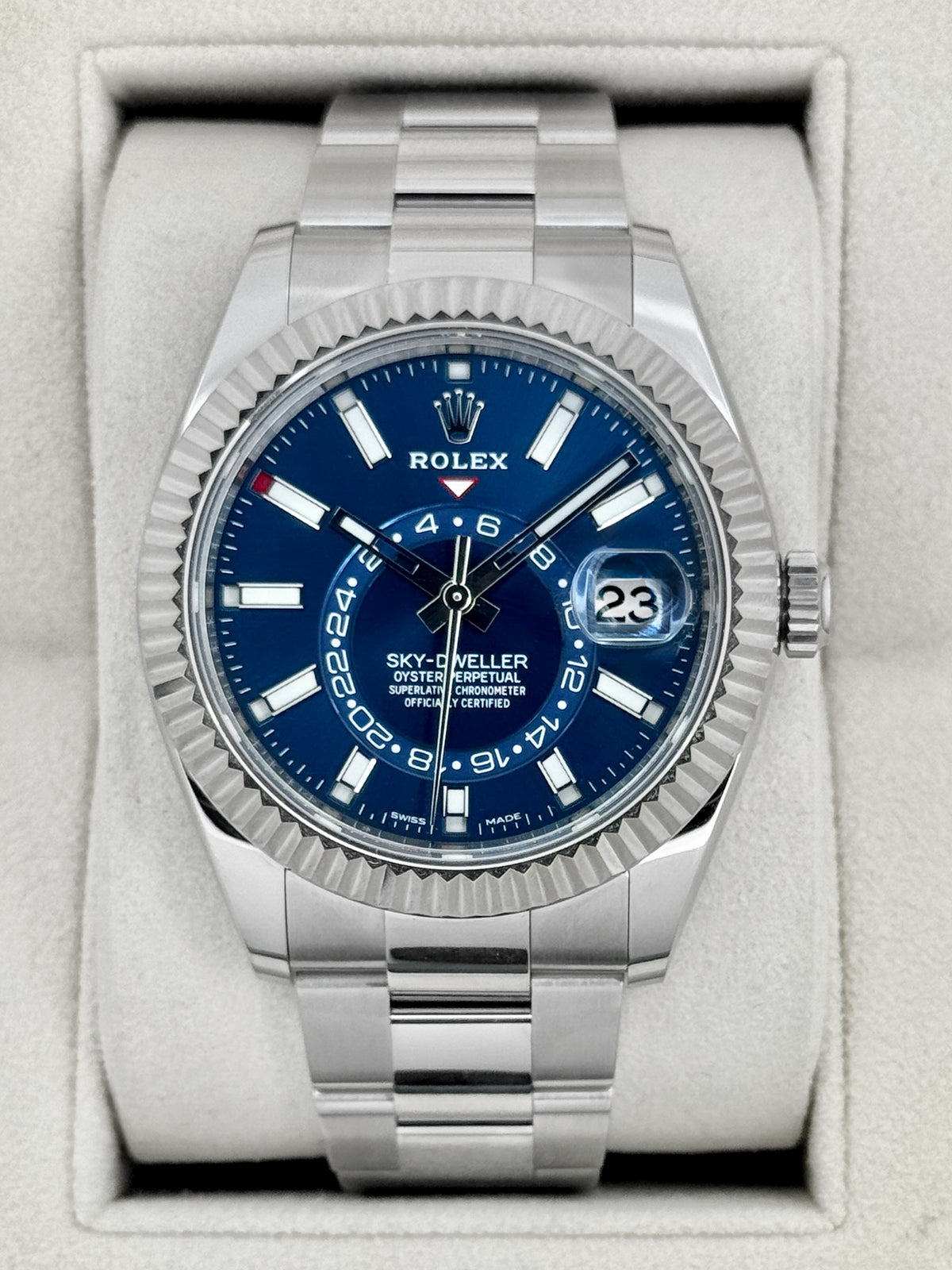 2022 Rolex Sky-Dweller 42mm 326934 Stainless Steel Oyster Blue Dial