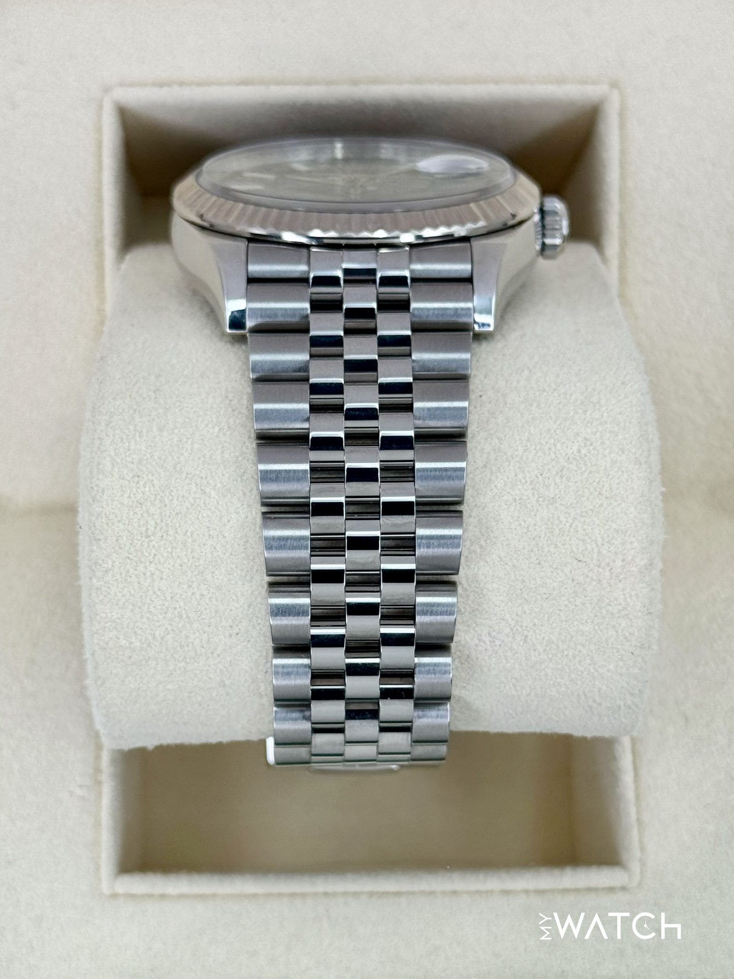 2023 Rolex Datejust 36mm 126234 Stainless Steel Jubilee Green Palm Motif Dial