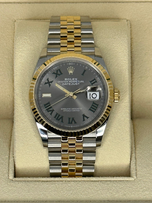 NEW 2023 Rolex Datejust 36mm 126233 Two-Tone Jubilee Wimbledon Dial - MyWatchLLC