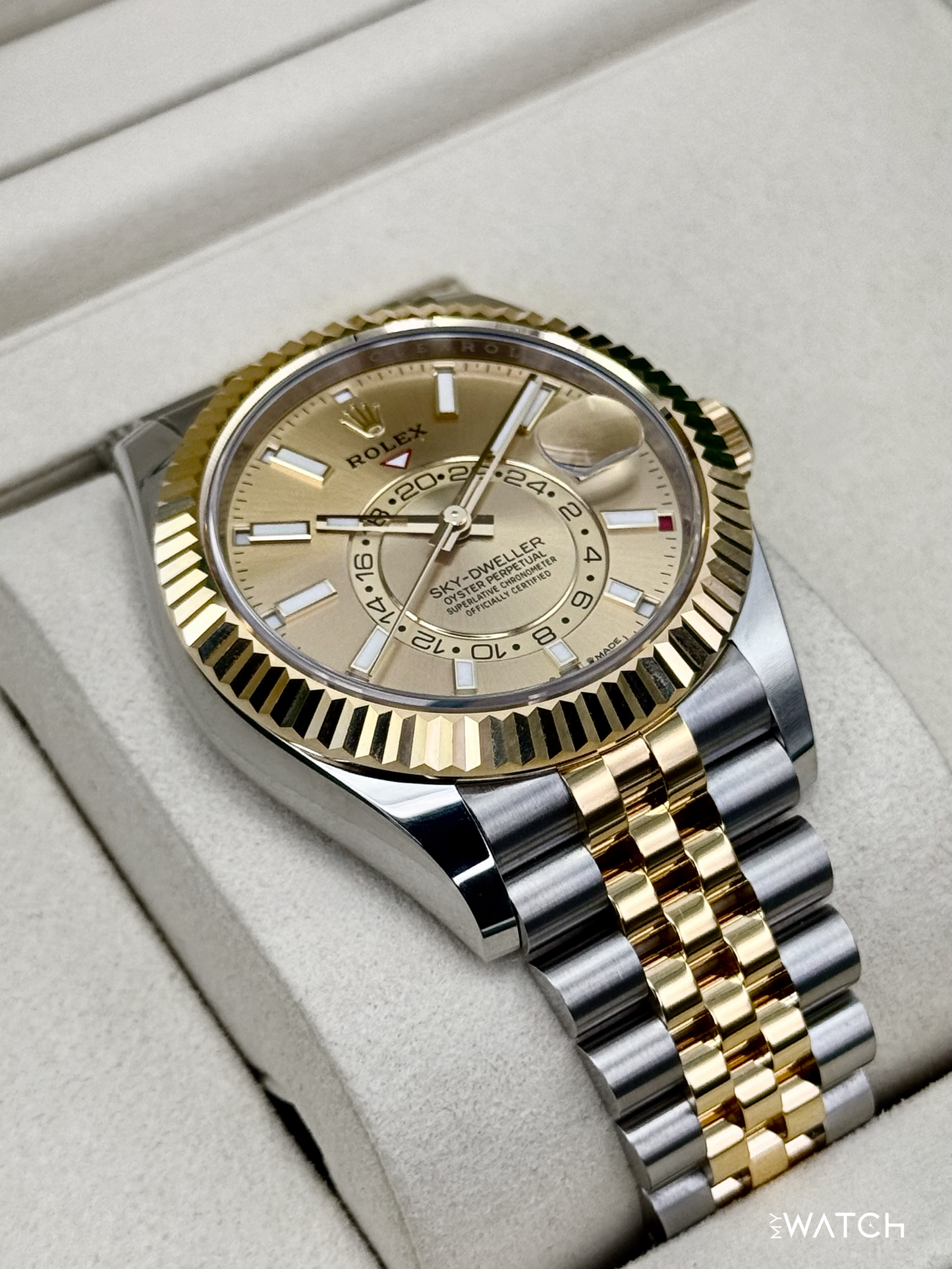 NEW 2025 Rolex Sky-Dweller 42mm 336933 Jubilee Champagne Dial - MyWatchLLC