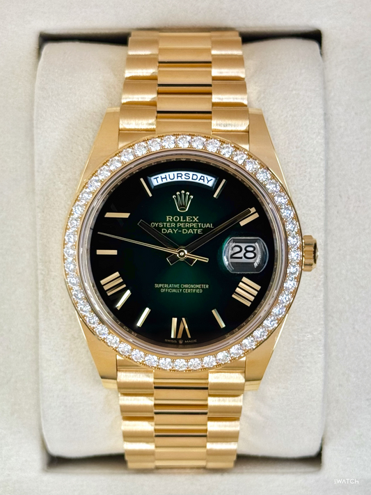 NEW 2026 Rolex Day-Date 40mm 228348RBR Presidential Green Dial