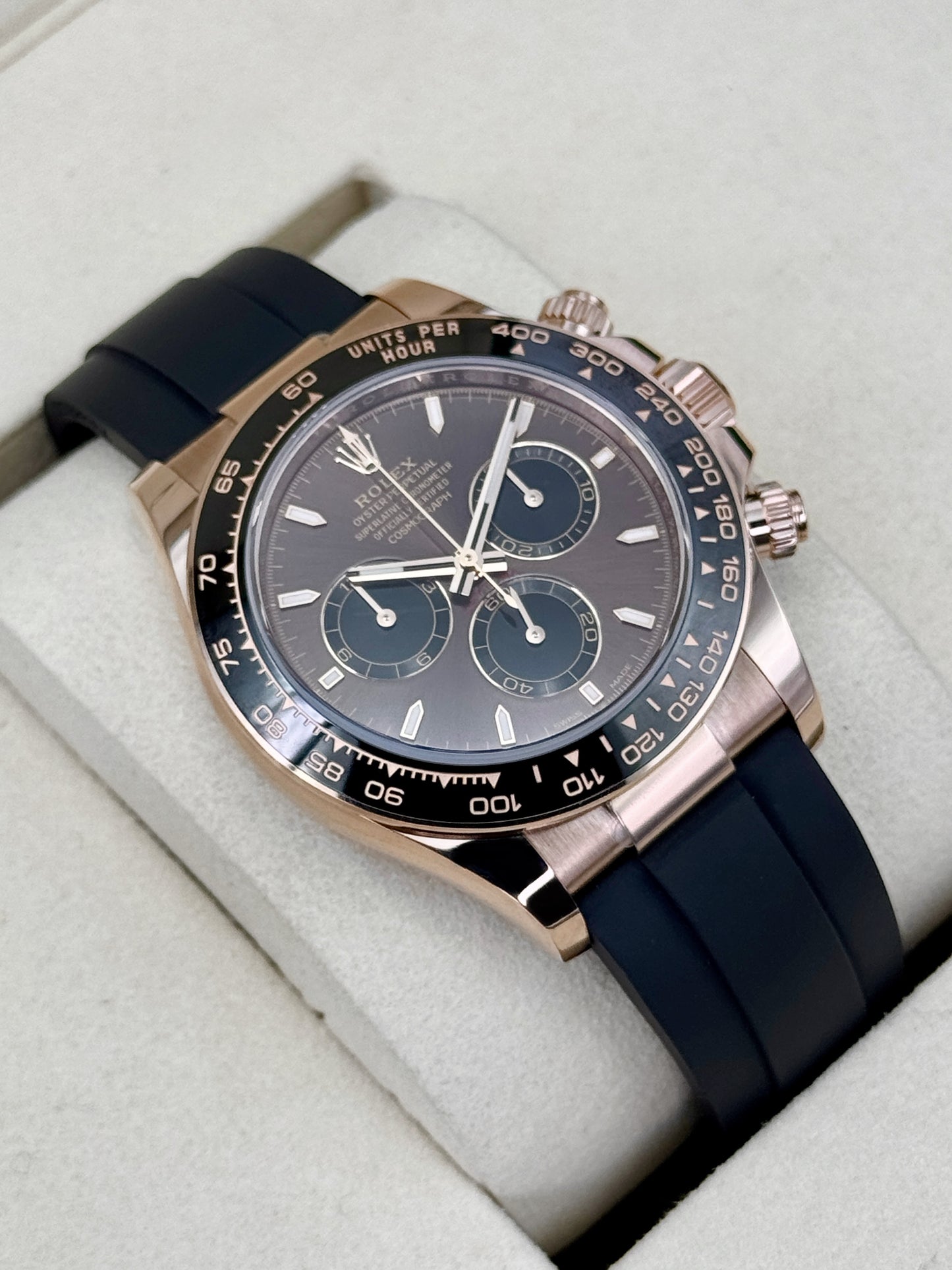 2026 Rolex Daytona 40mm 126515LN Rose Gold Oysterflex Chocolate Dial