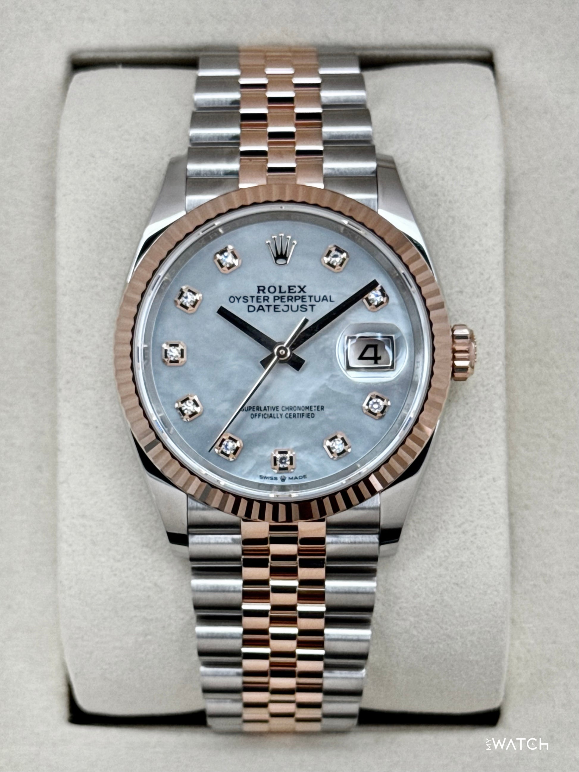 NEW 2026 Rolex Datejust 36mm 126231 Two-Tone MOP Diamond Dial (STICKERED) - MyWatchLLC
