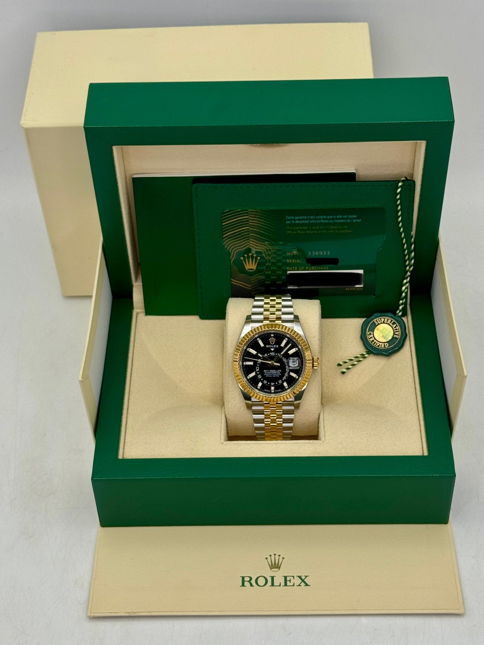 2025 Rolex Sky-Dweller 42mm 336933 Two-Tone Jubilee Black Dial - MyWatchLLC