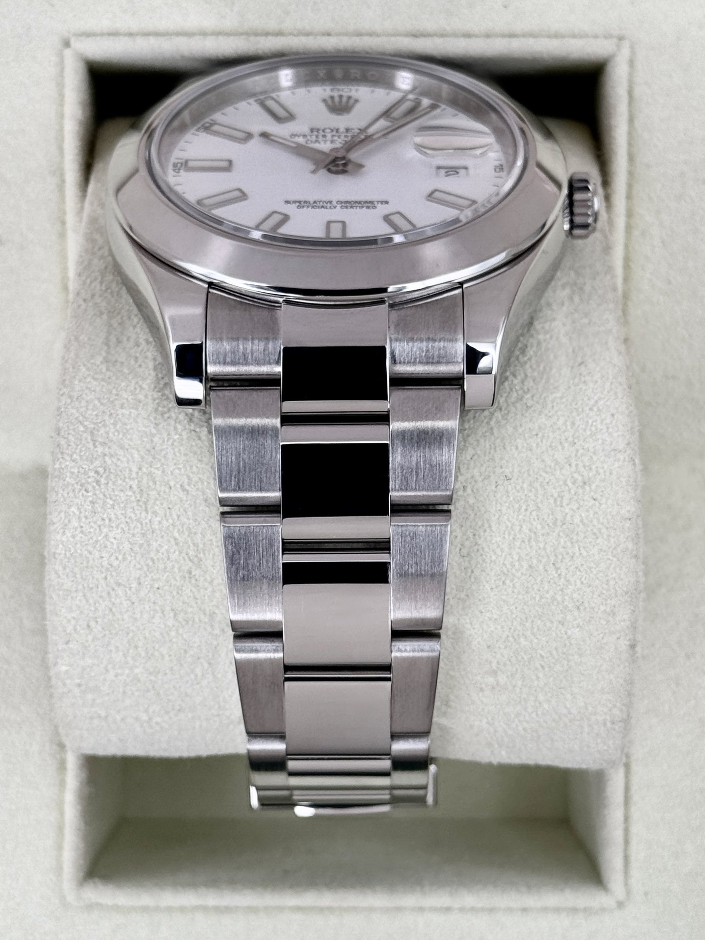 2015 Rolex Datejust 41mm 116300 Stainless Steel Oyster White Dial