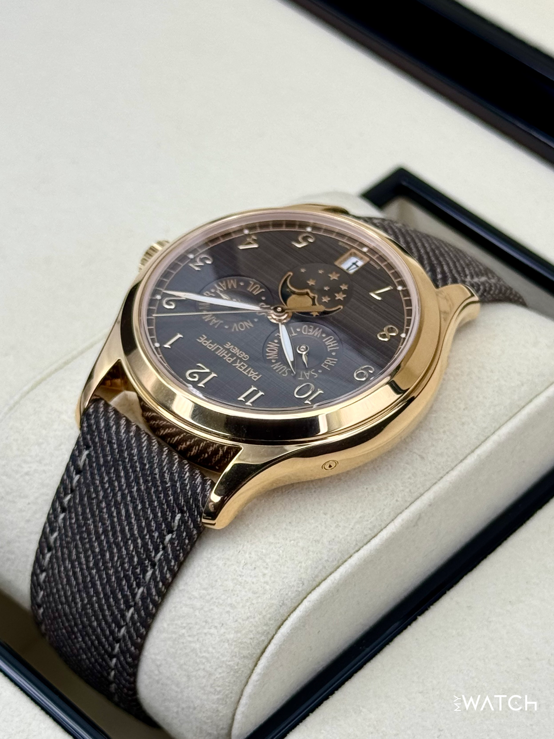 NEW 2026 Patek Philippe Annual Calendar 39mm 4946R Rose Gold Brown Dial - MyWatchLLC