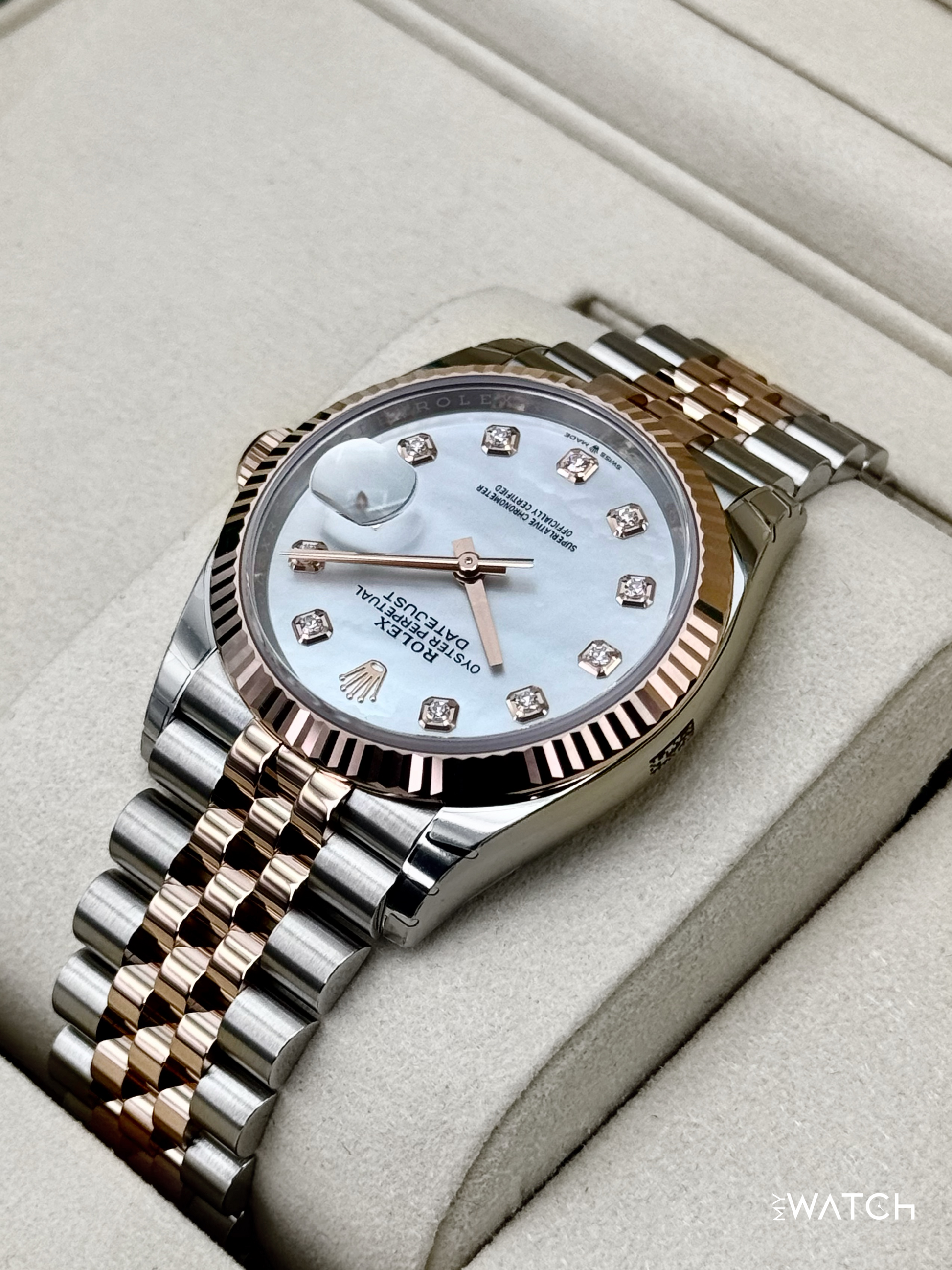 NEW 2026 Rolex Datejust 36mm 126231 Two-Tone MOP Diamond Dial (STICKERED) - MyWatchLLC
