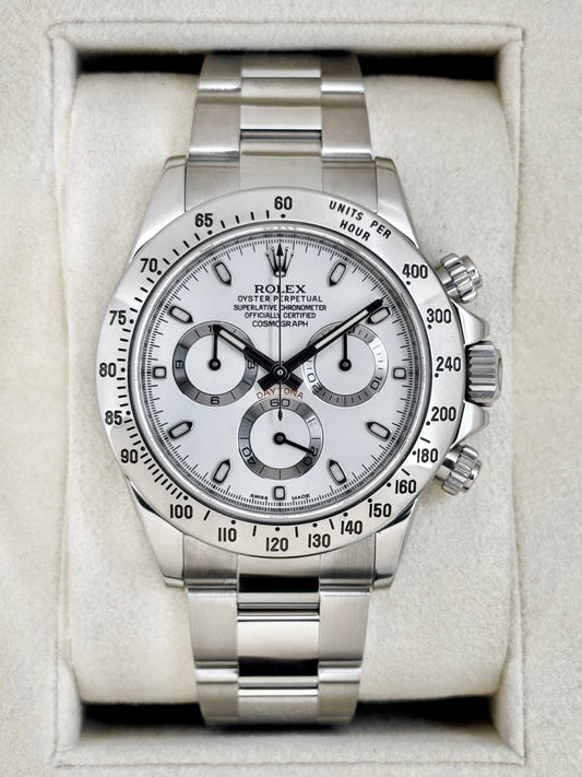 2015 Rolex Daytona 40mm 116520 Stainless Steel White Dial