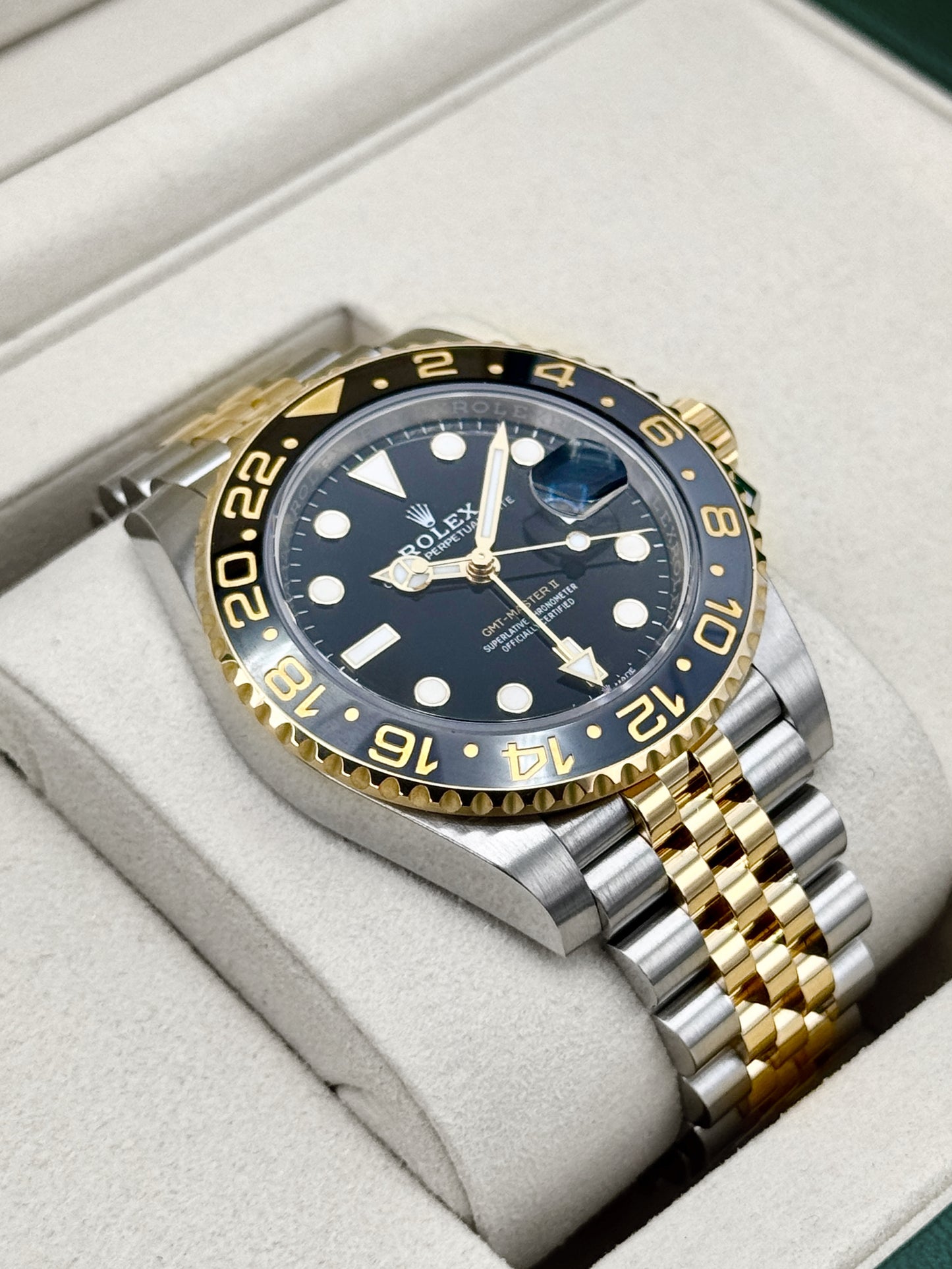 2025 Rolex GMT-Master II 40mm 126713GRNR Two-Tone Jubilee