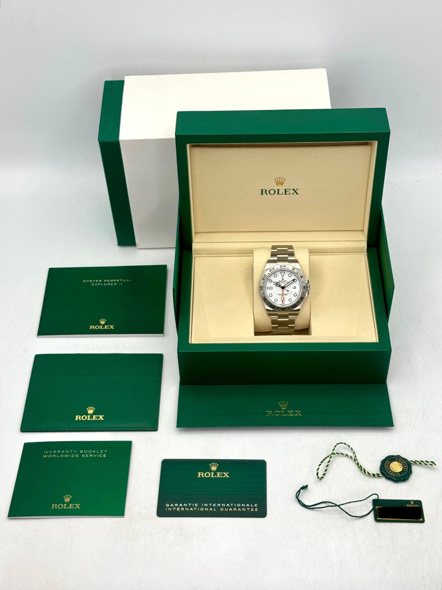NEW 2026 Rolex Explorer II 42mm 226570 Stainless Steel Polar White Dial (NEW CARD AND STICKERED)