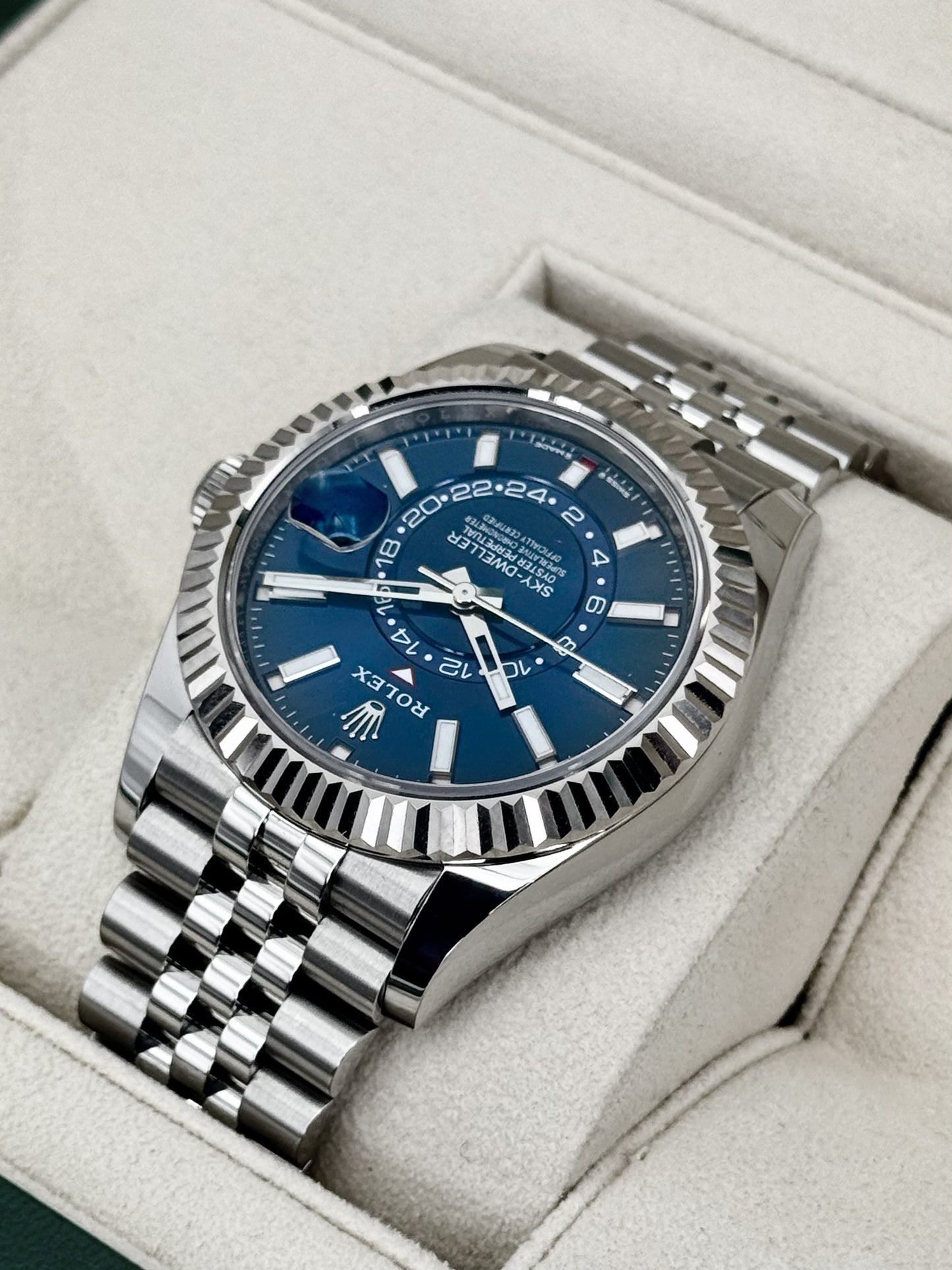 2023 Rolex Sky-Dweller 42mm 336934 Stainless Steel Jubilee Blue Dial