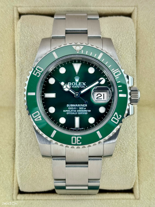 2019 Rolex Submariner “Hulk” 40mm 116610LV Green Dial - MyWatchLLC