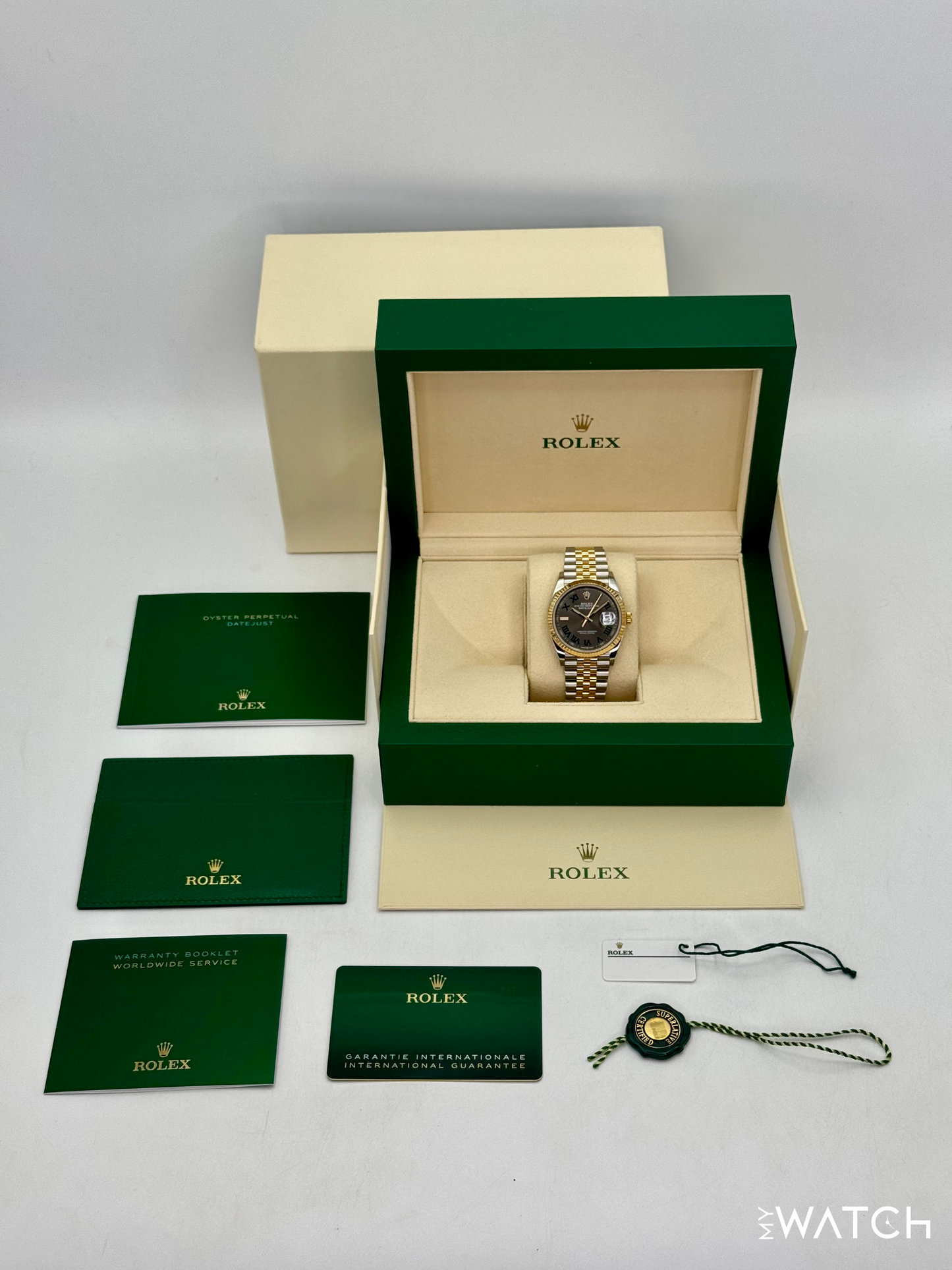 2023 Rolex Datejust 36mm 126233 Two-Tone Jubilee Wimbledon Dial