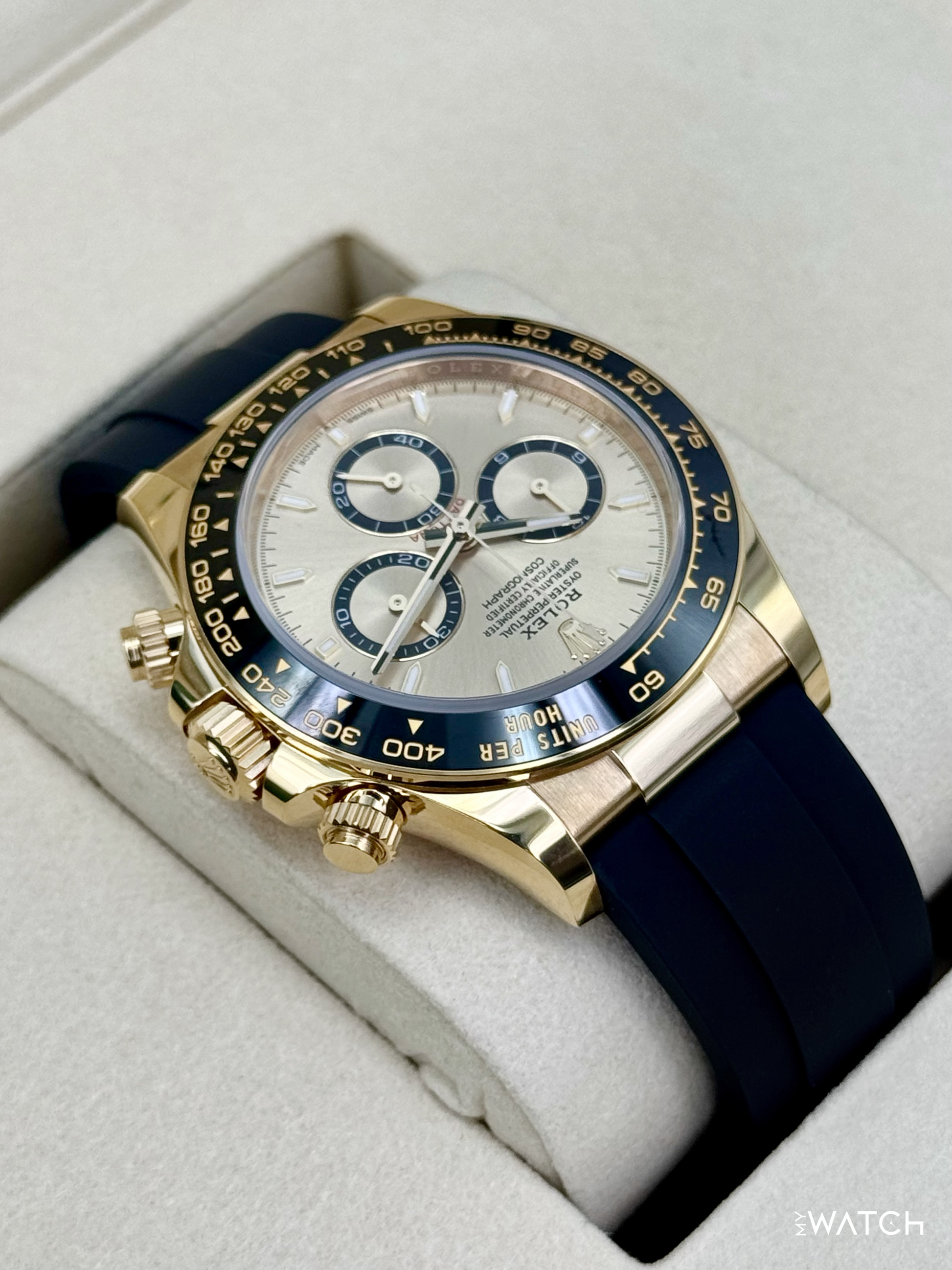 NEW 2026 Rolex Daytona 40mm 126518LN Yellow Gold Oysterflex Champagne Dial - MyWatchLLC