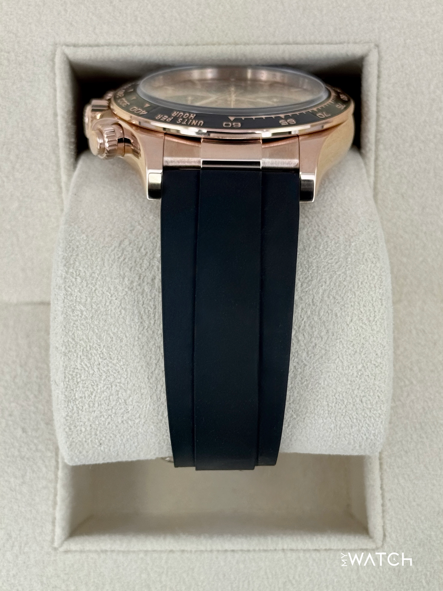 2025 Rolex Daytona 40mm 126515LN Rose Gold Oysterflex Sundust Dial