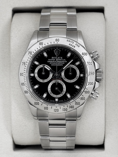 2005 Rolex Daytona 40mm 116520 Stainless Steel Black Dial (RSC)