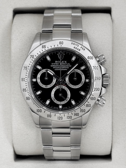 2005 Rolex Daytona 40mm 116520 Stainless Steel Black Dial (RSC)