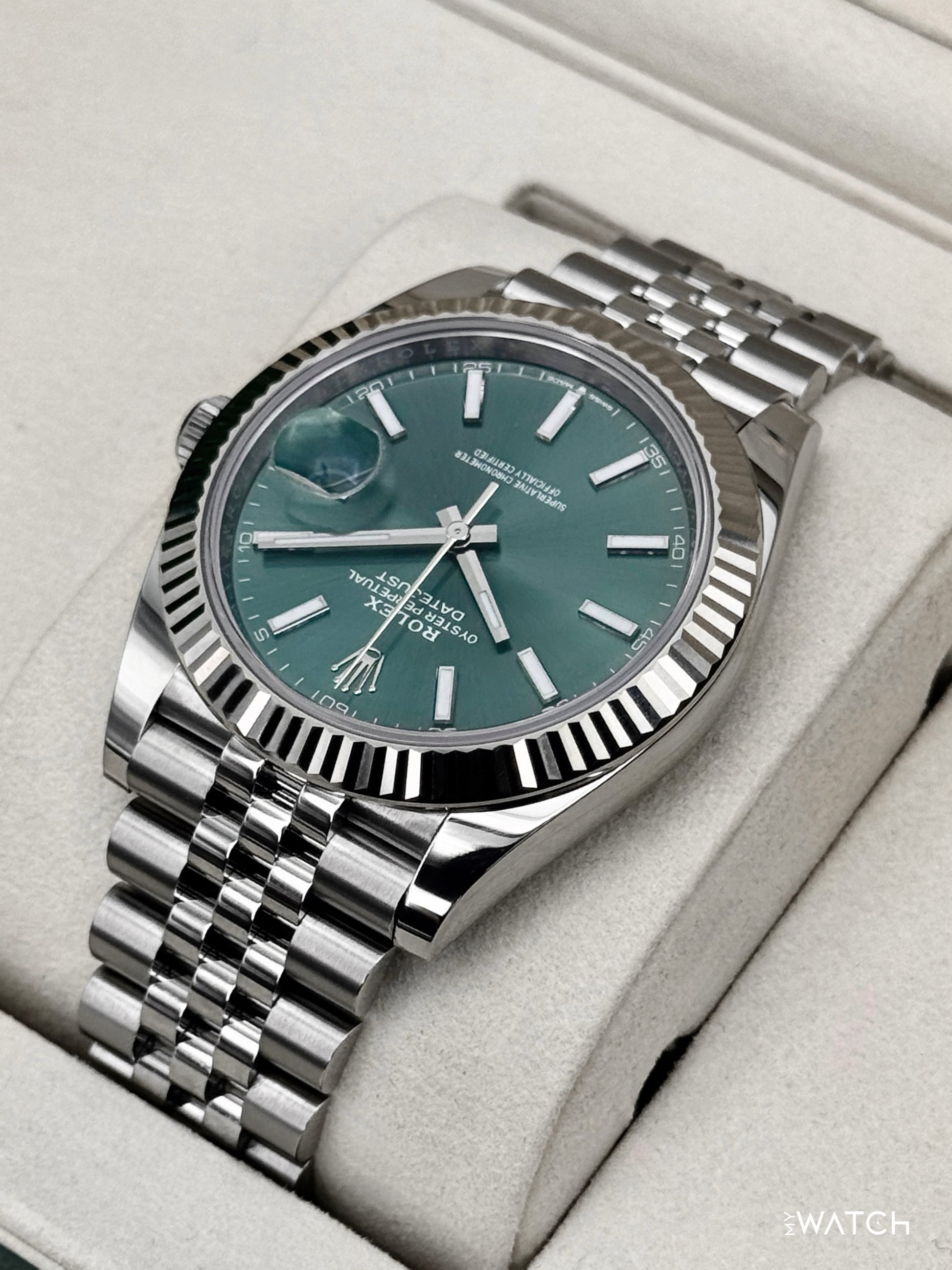 2025 Rolex Datejust 41mm 126334 Jubilee Green Dial - MyWatchLLC