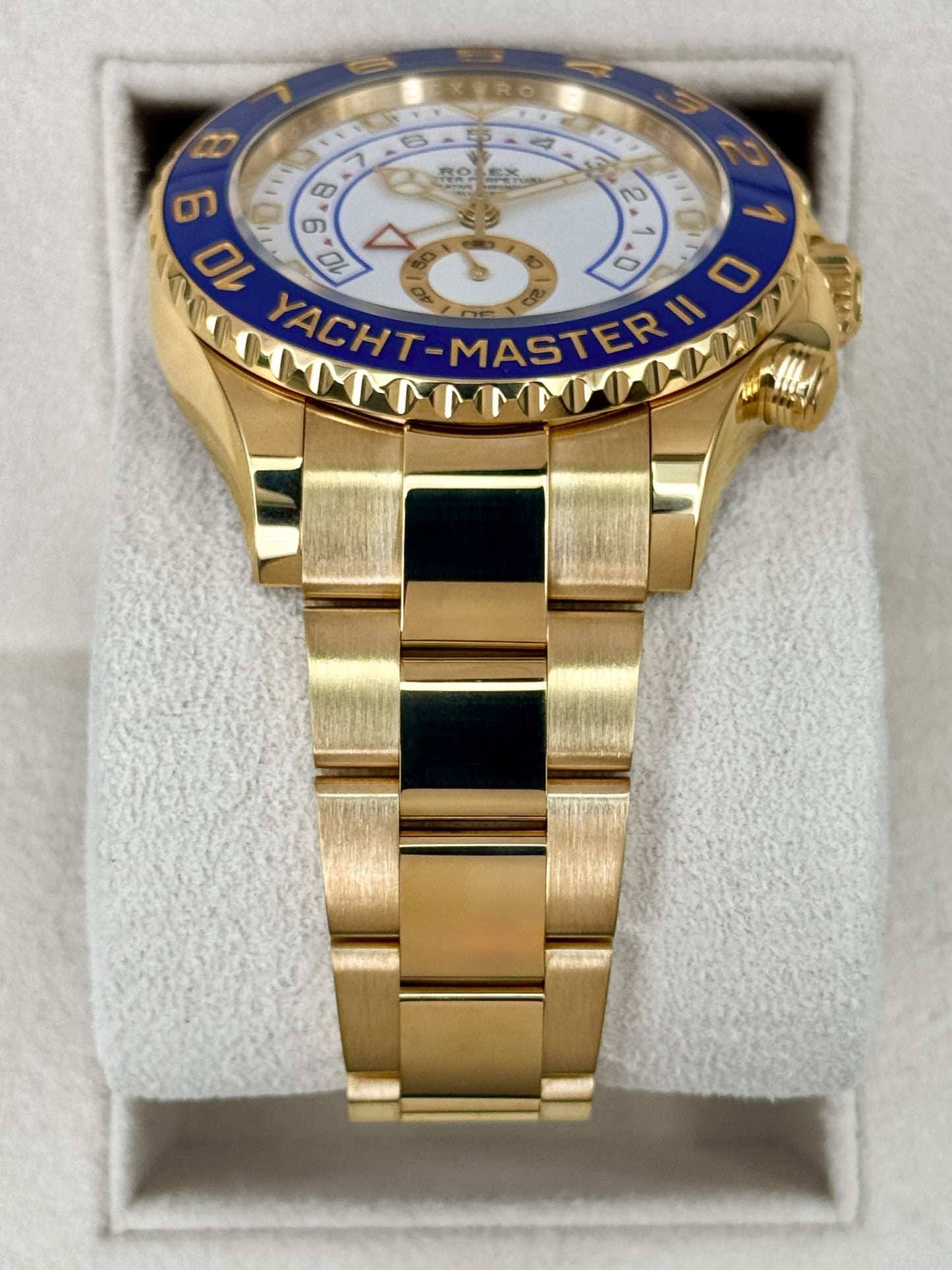2022 Rolex Yacht-Master II 44mm 116688 18K Yellow Gold White Dial