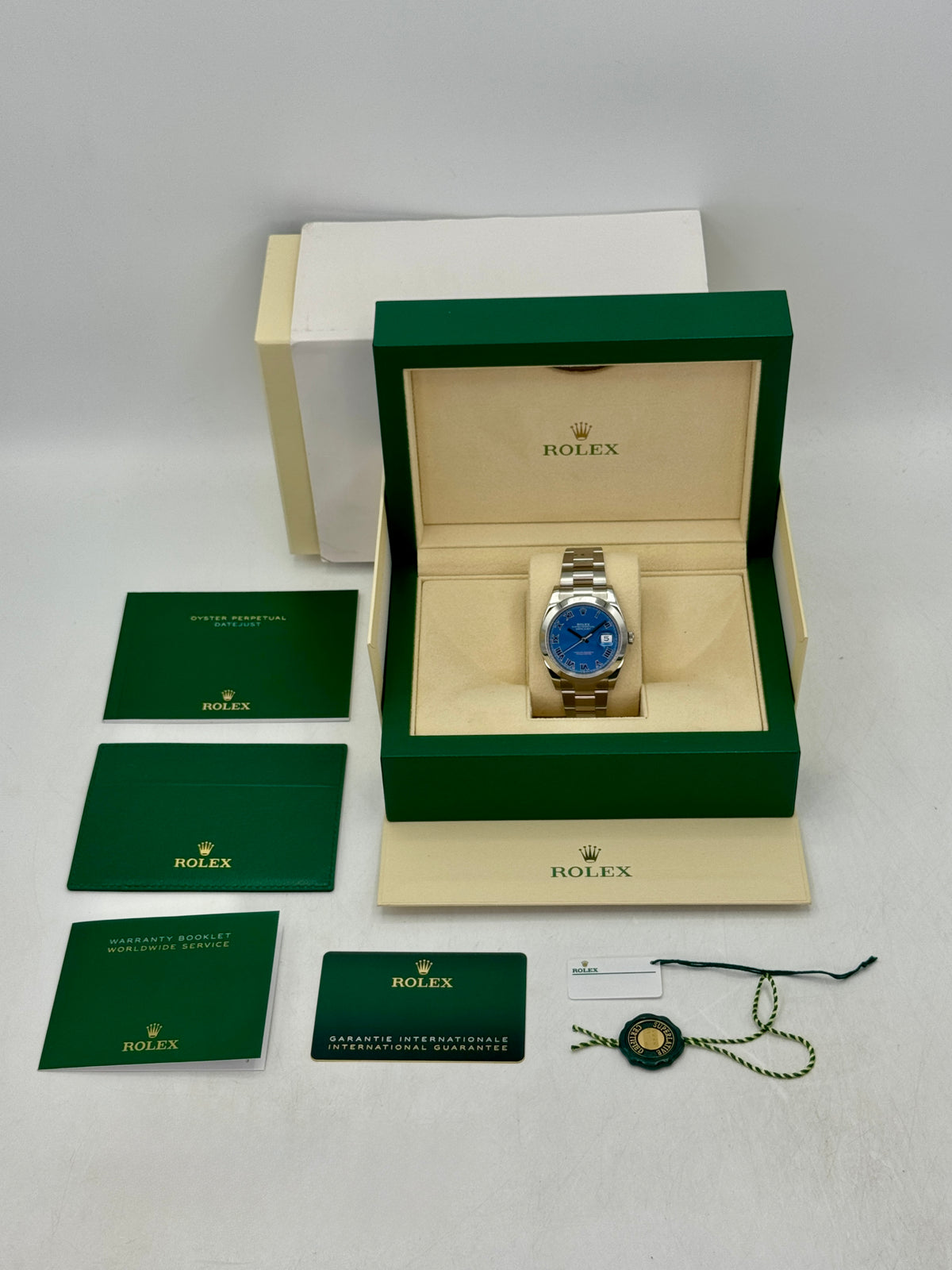2024 Rolex Datejust 41mm 126300 Stainless Steel Oyster Blue Roman Numeral Dial