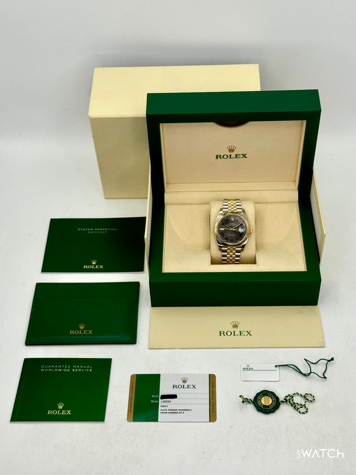 2020 Rolex Datejust 41mm 126333 Two-Tone Oyster Wimbledon Dial - MyWatchLLC