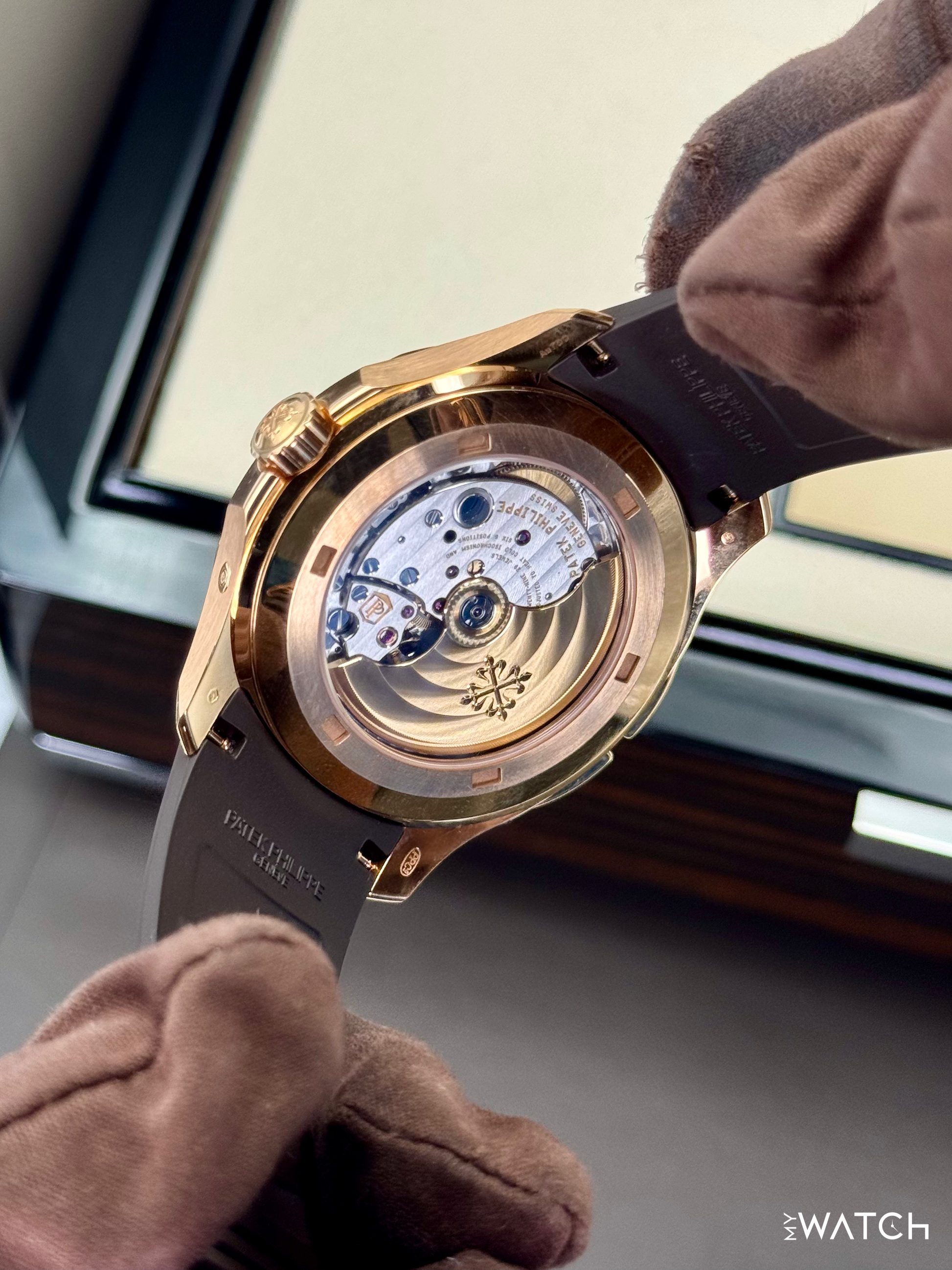 2024 Patek Philippe Aquanaut 40.8mm 5164R-001 Rose Gold Brown Dial - MyWatchLLC
