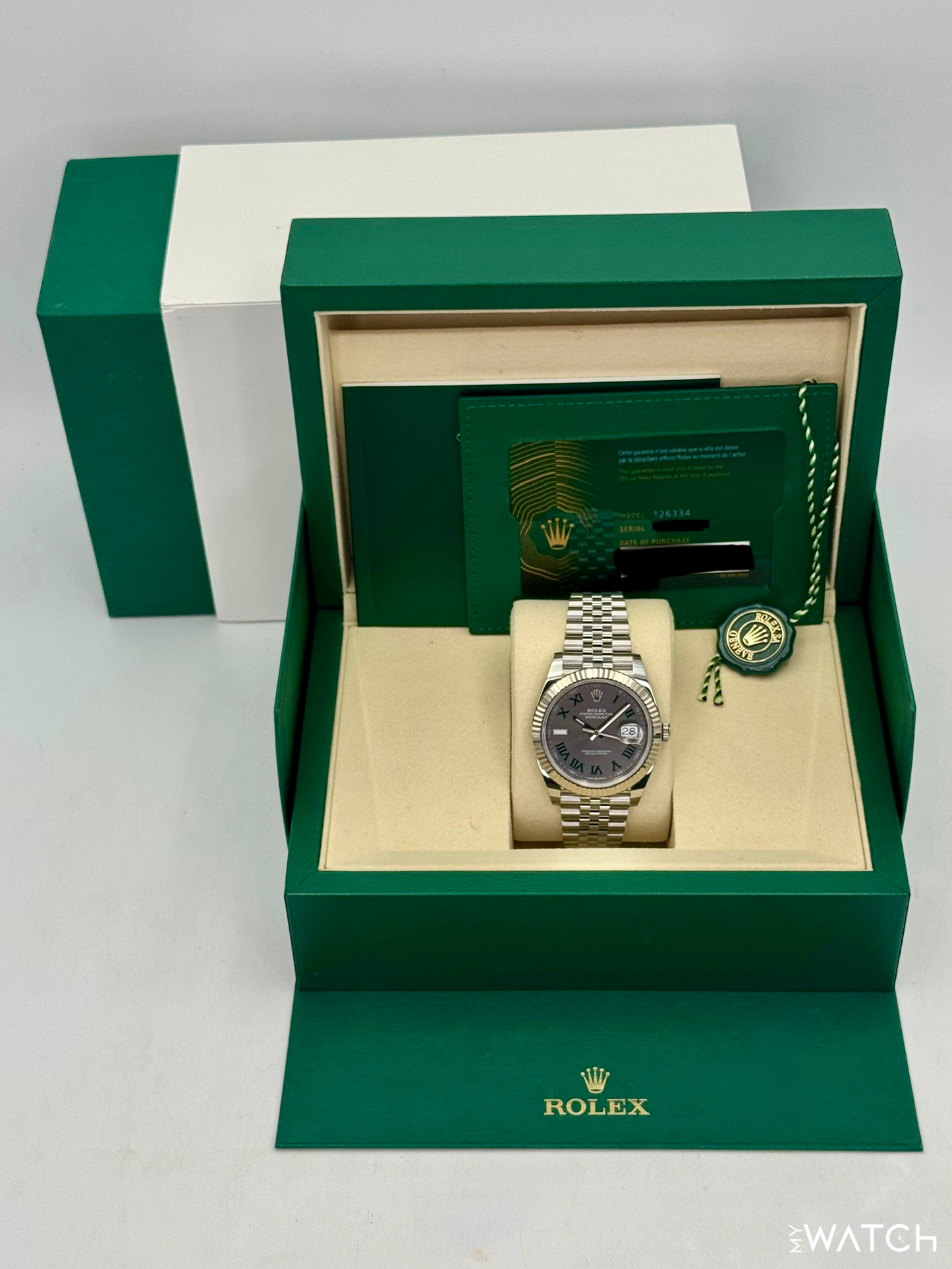 2025 Rolex Datejust 41mm 126334 Jubilee Wimbledon Dial