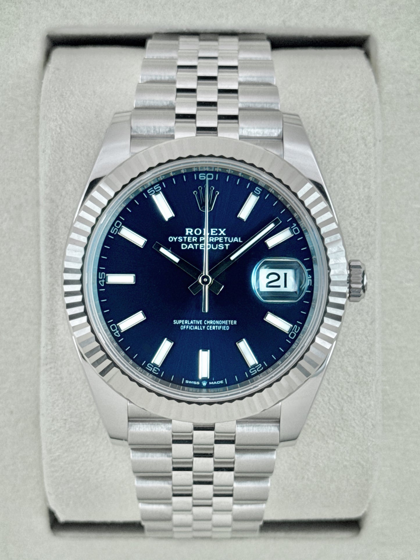 2026 Rolex Datejust 41mm 126334 Stainless Steel Jubilee Blue Dial