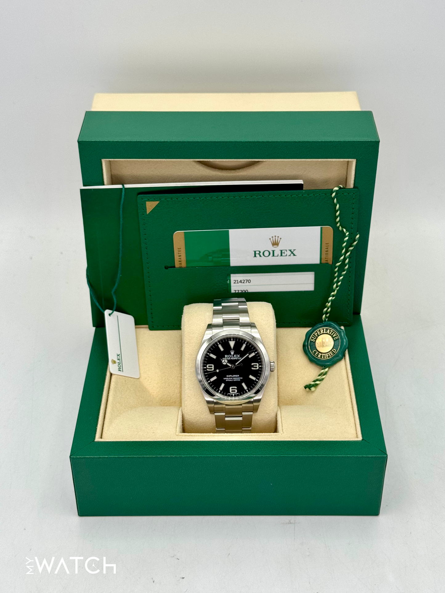 2020 Rolex Explorer 39mm 214270 Stainless Steel Black Dial