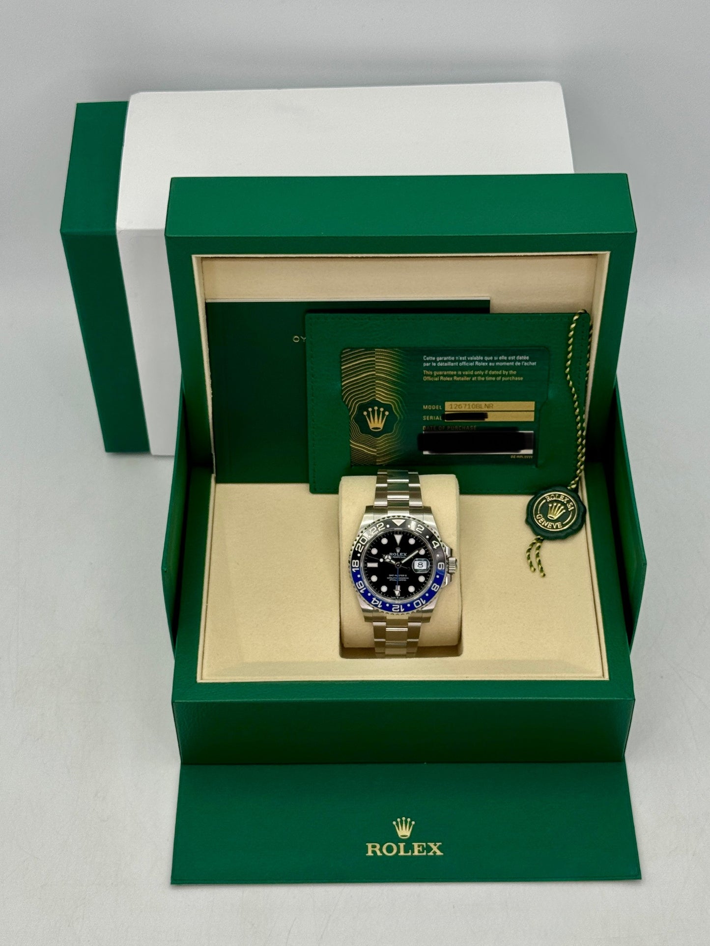 NEW 2026 Rolex GMT-Master II Batman 40mm 126710BLNR Oyster (NEW STYLE CARD)