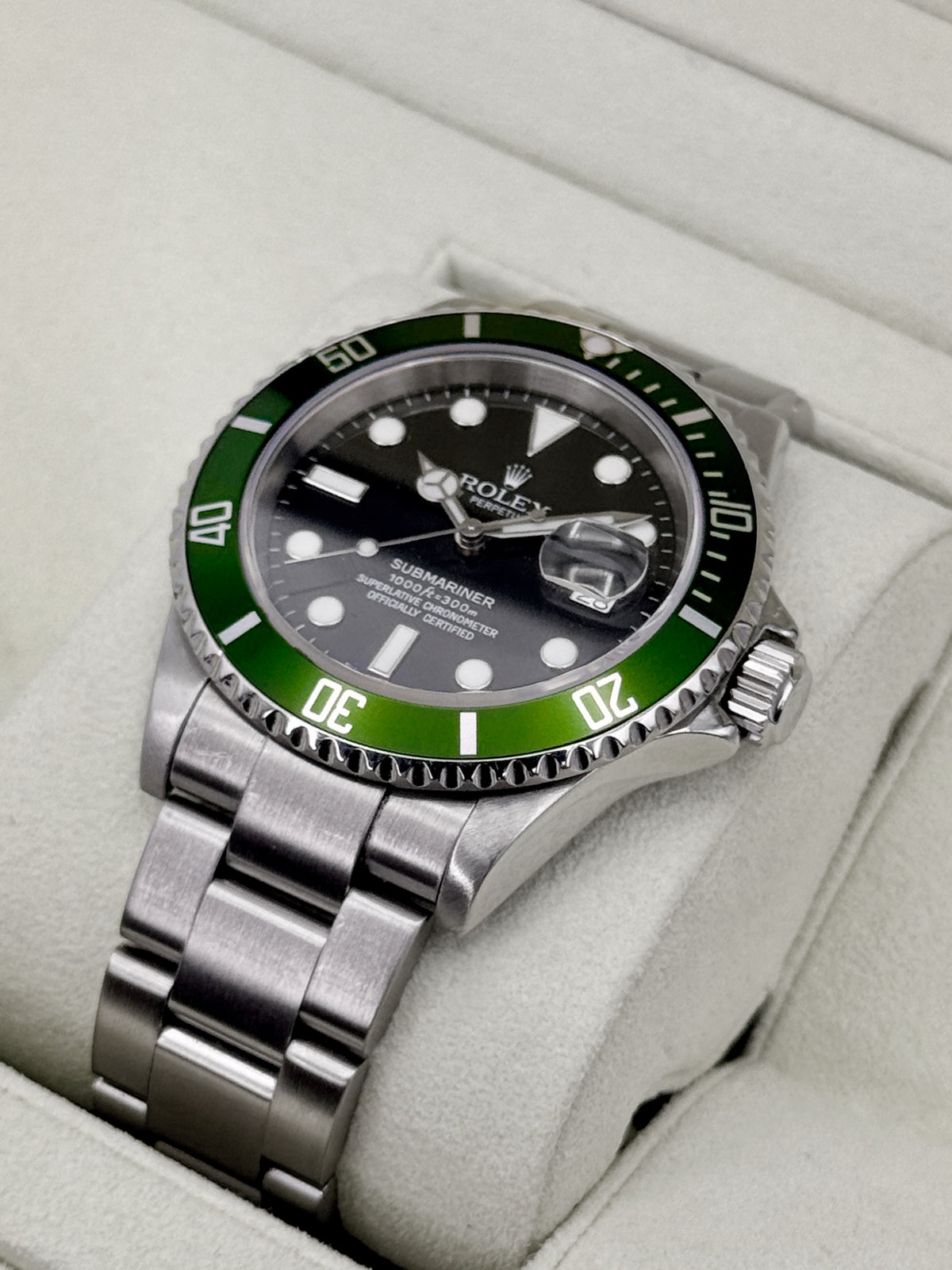 2007 Rolex Submariner Kermit 40mm 16610LV Stainless Steel Black Dial (CPO)