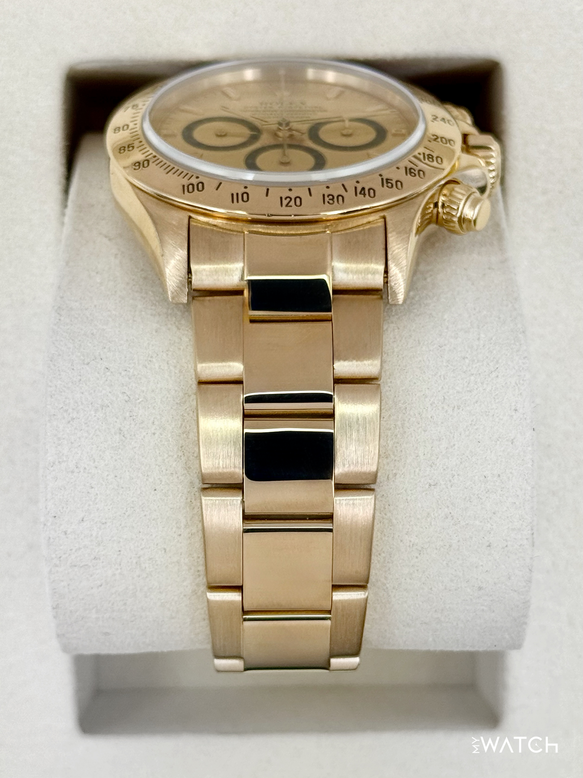 1997 Rolex Daytona 40mm 16528 Yellow Gold Champagne Dial - MyWatchLLC