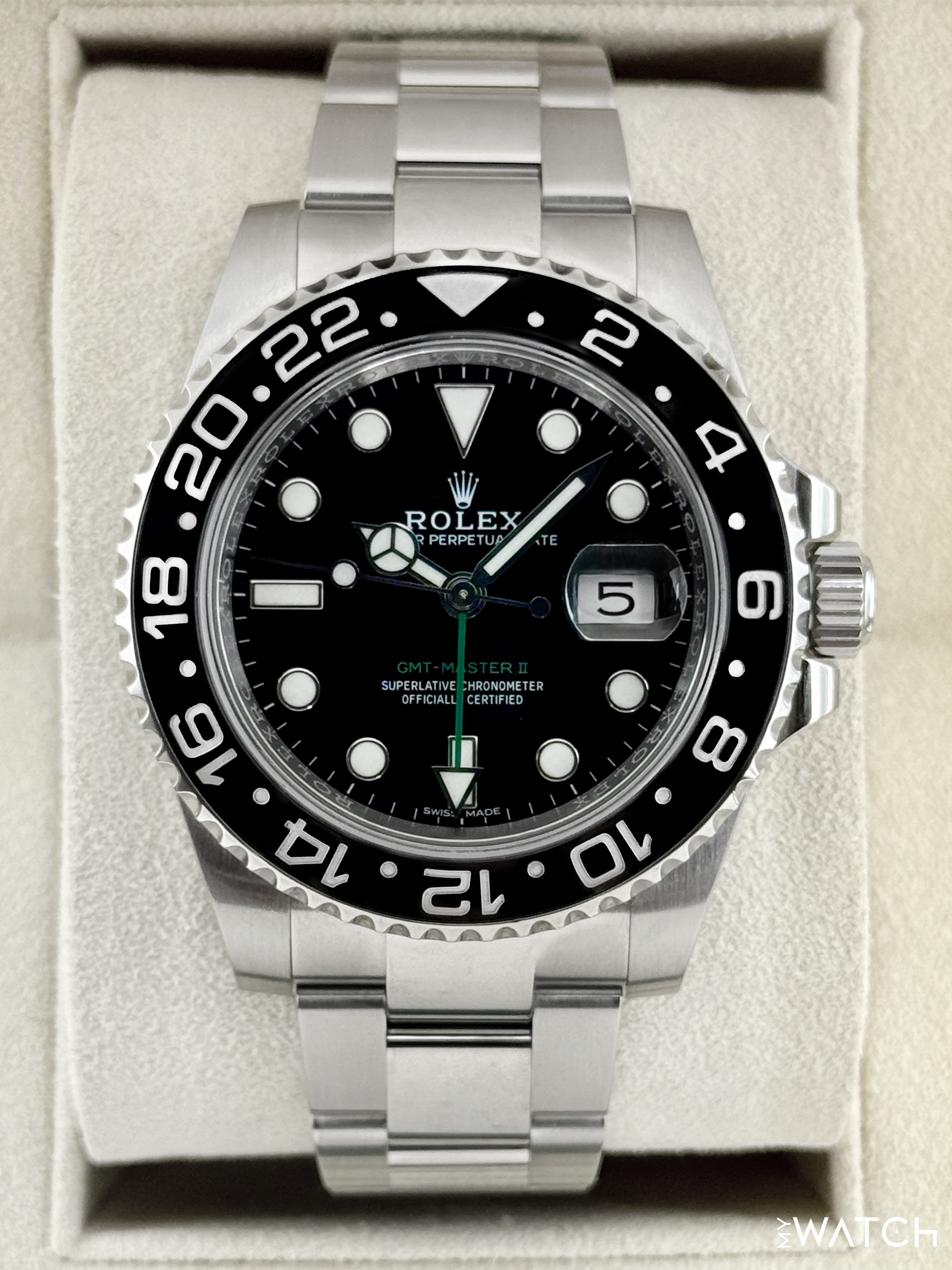 2018 Rolex GMT-Master II 40mm 116710LN Stainless Steel Black Dial - MyWatchLLC
