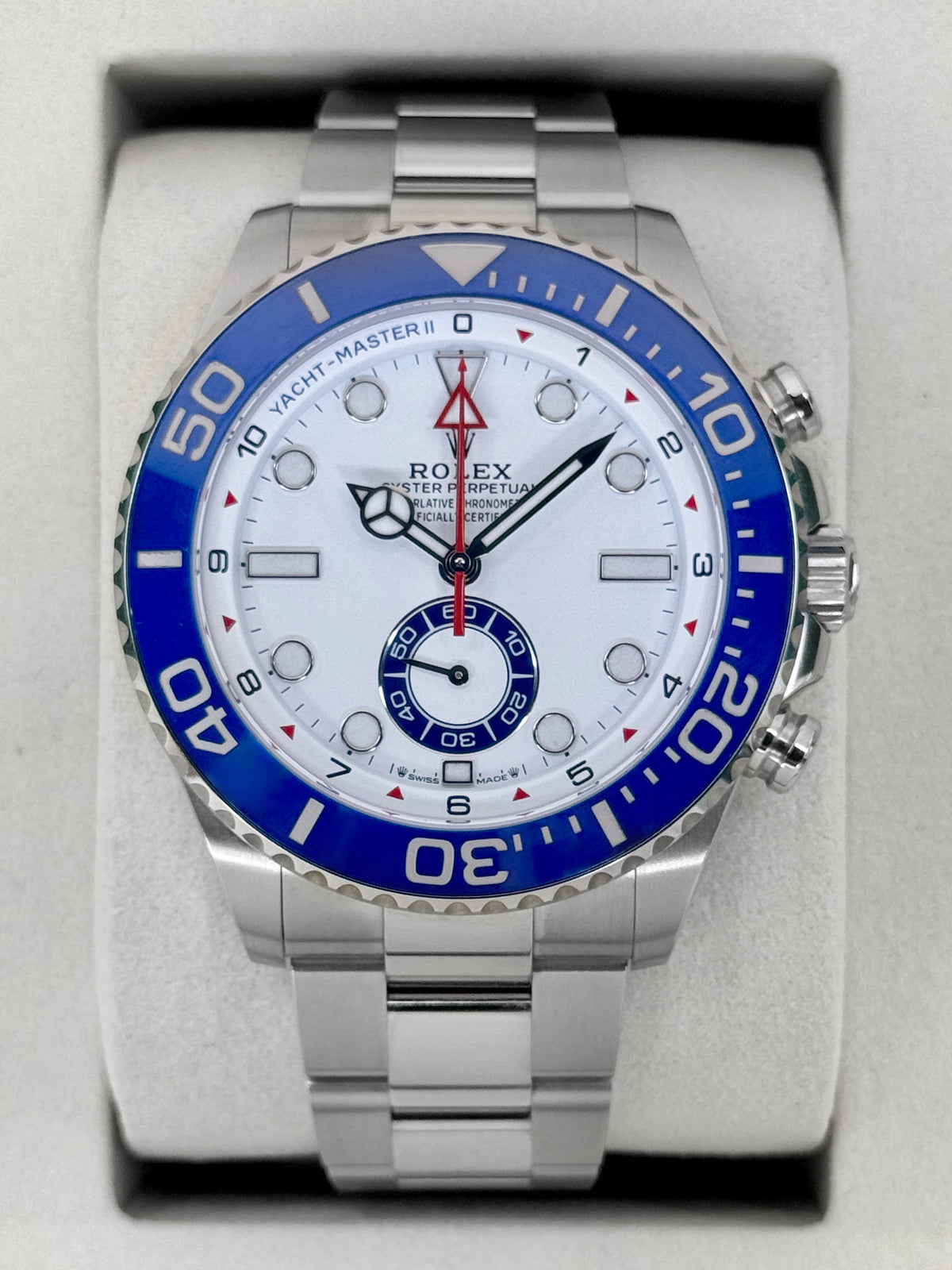 NEW 2026 Rolex Yacht-Master II 44mm 126680 Stainless Steel White Dial (NEW STYLE CARD)