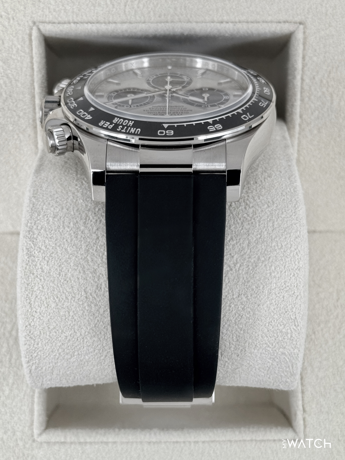 NEW 2025 Rolex Daytona 40mm 126519LN White Gold Oysterflex Silver Ghost Dial - MyWatchLLC