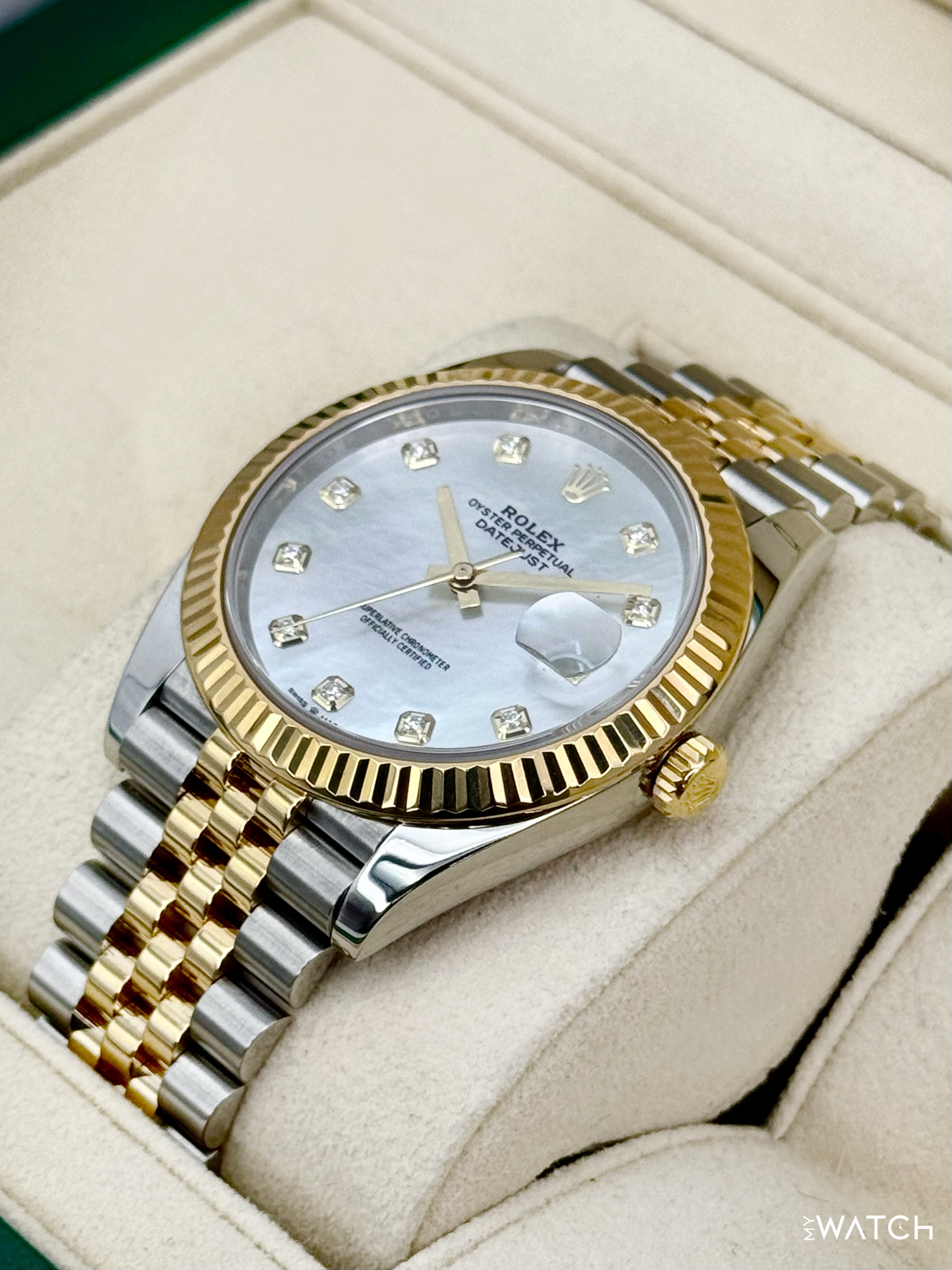 2020 Rolex Datejust 41mm 126333 Two-Tone Jubilee MOP Diamond Dial - MyWatchLLC