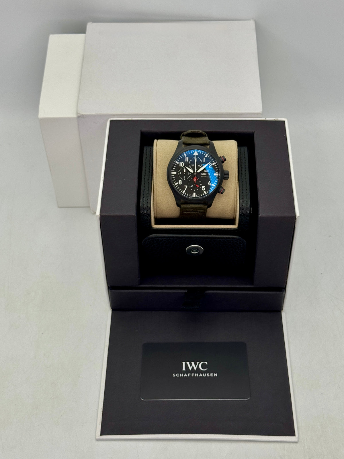 2021 IWC Pilot Chronograph Top Gun 44mm IW389104 Ceramic Black Dial
